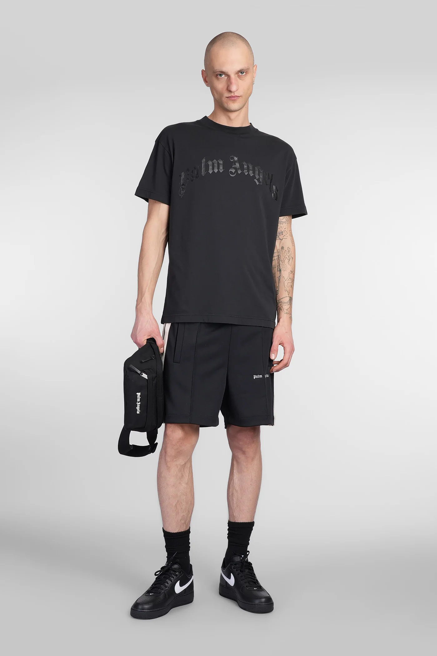 T-Shirt in black cotton - Image 2