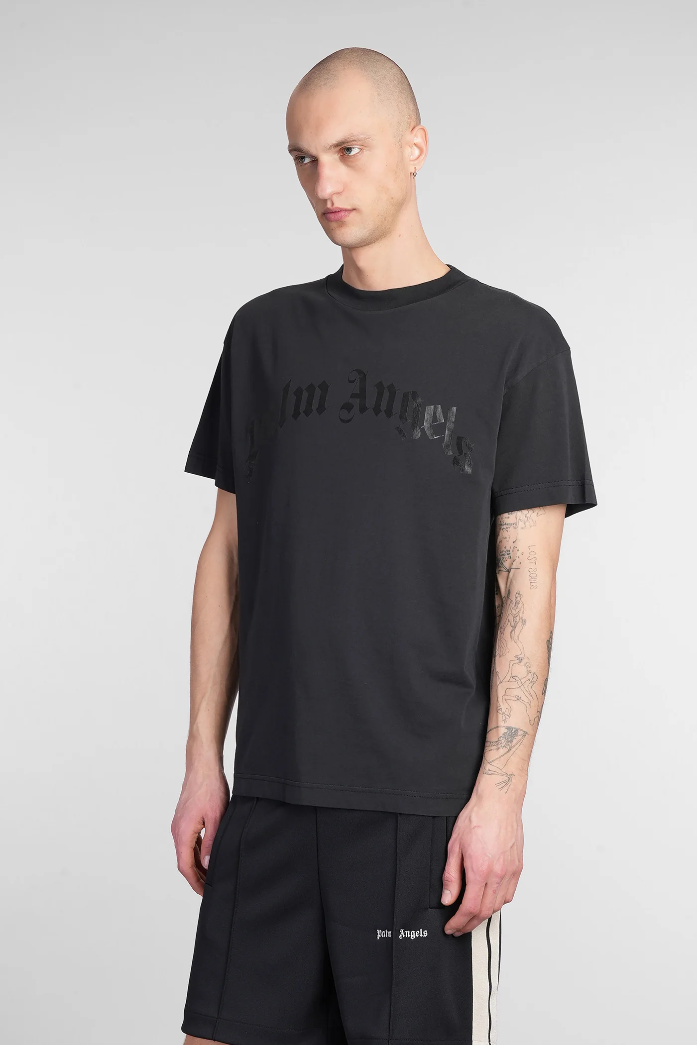 T-Shirt in black cotton - Image 4