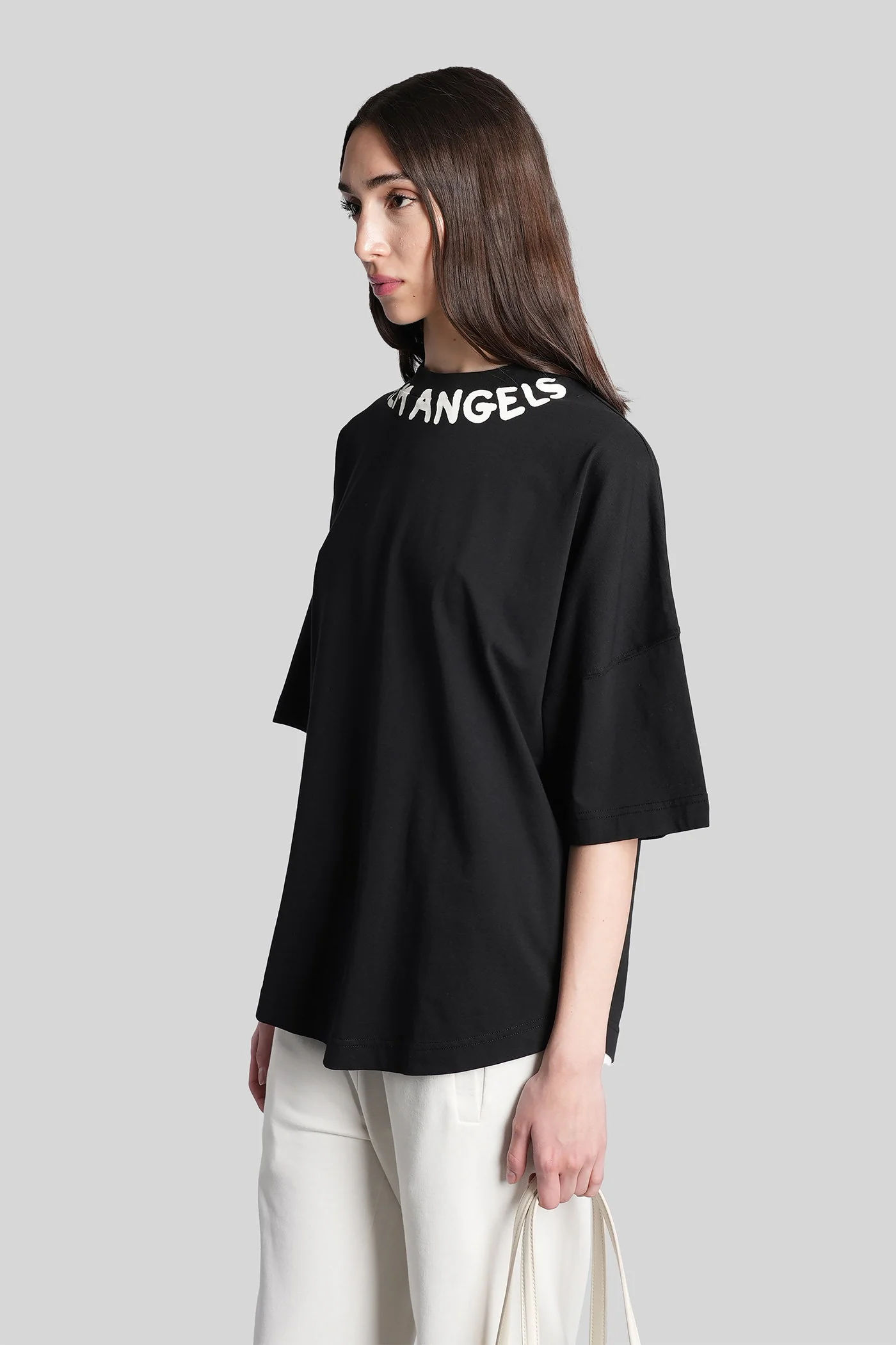 T-Shirt in black cotton - Image 4