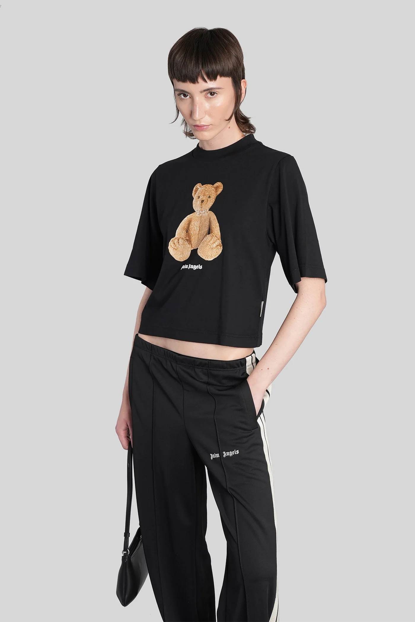 T-Shirt in black cotton - Image 2