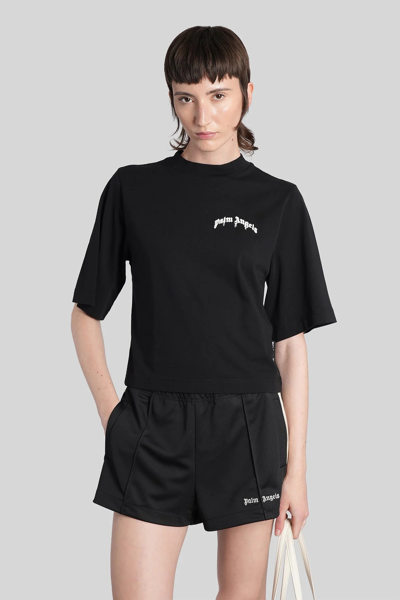 T-Shirt in black cotton