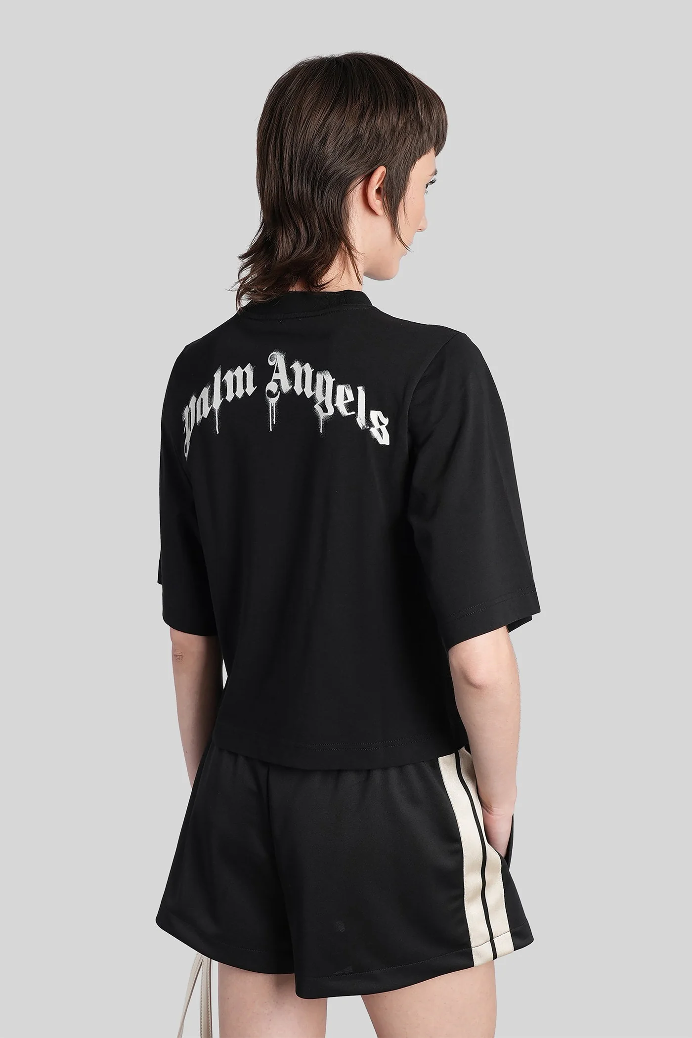 T-Shirt in black cotton - Image 3