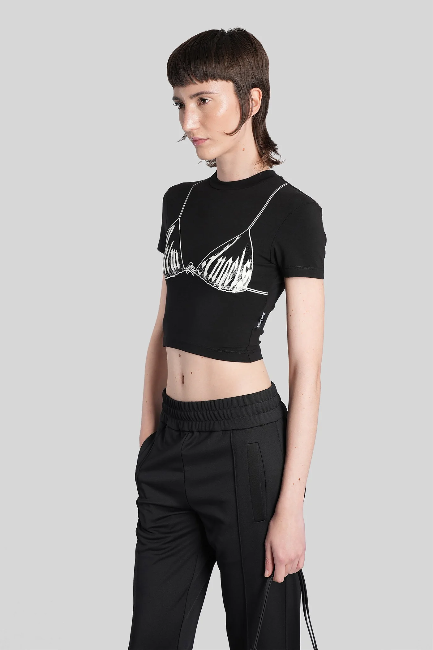 T-Shirt in black cotton - Image 4