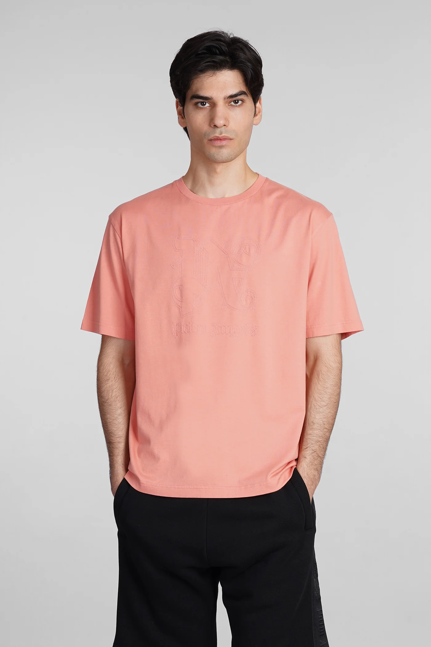 T-Shirt in rose-pink cotton