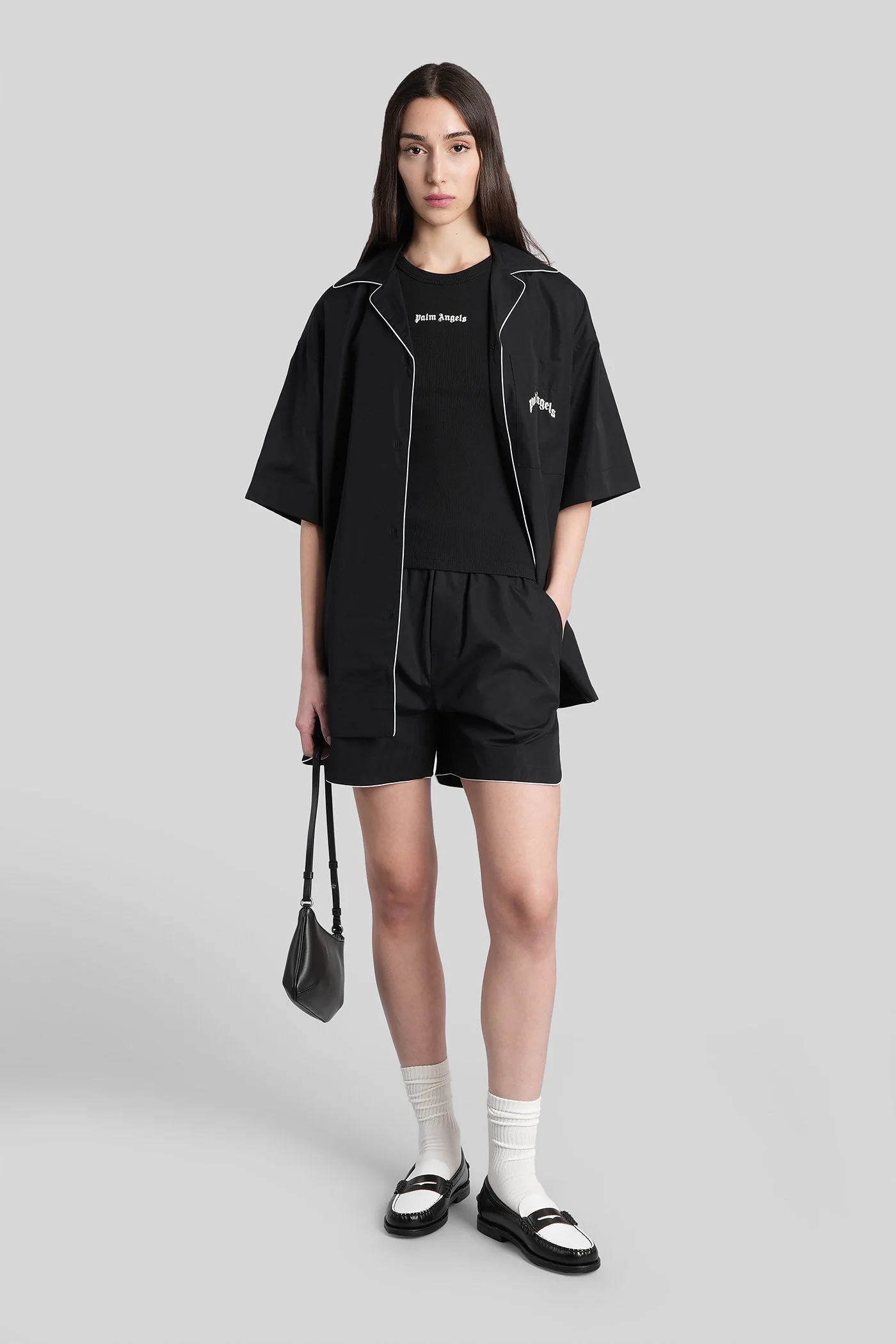 tank Top in black cotton - Image 2