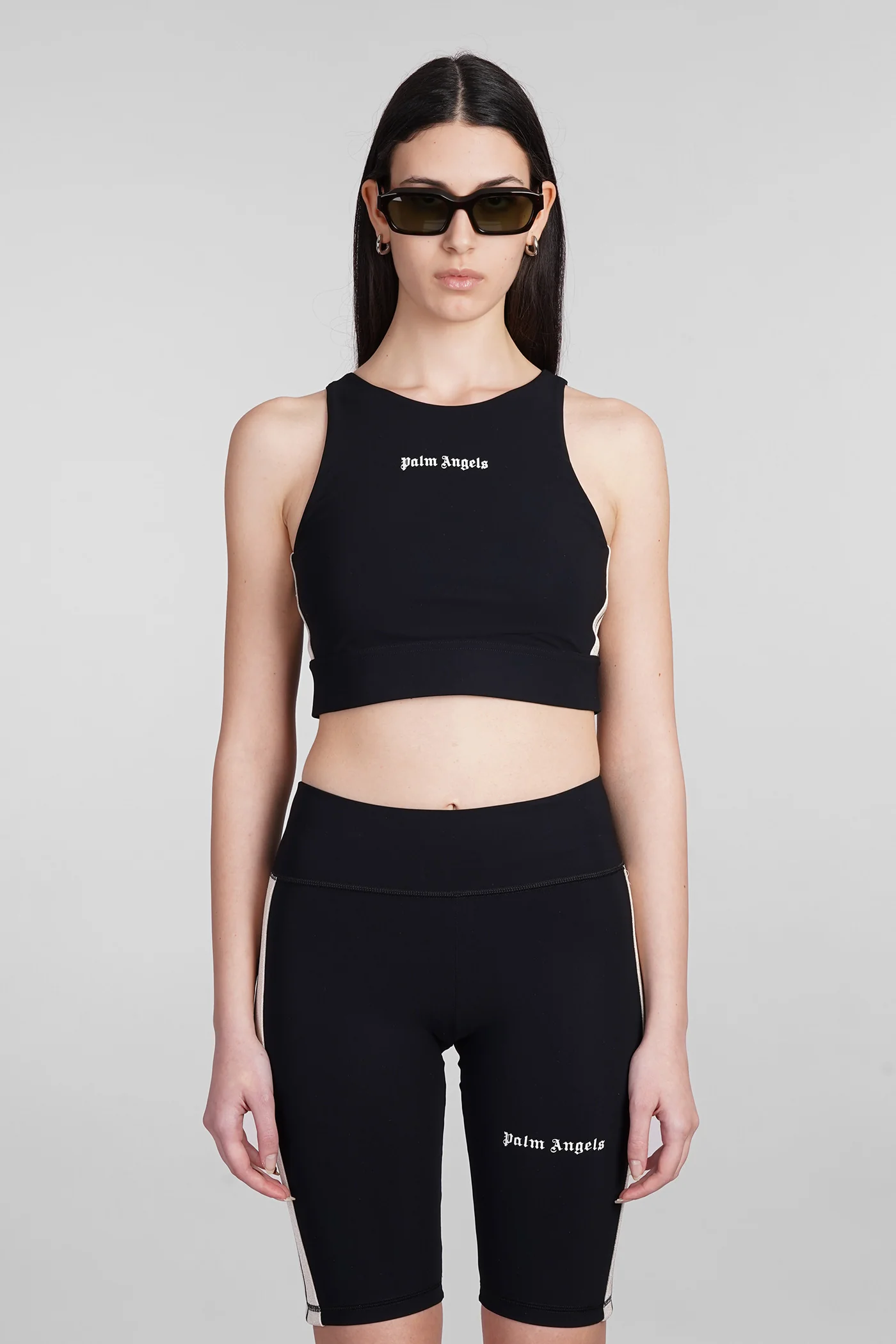Topwear in black polyamide