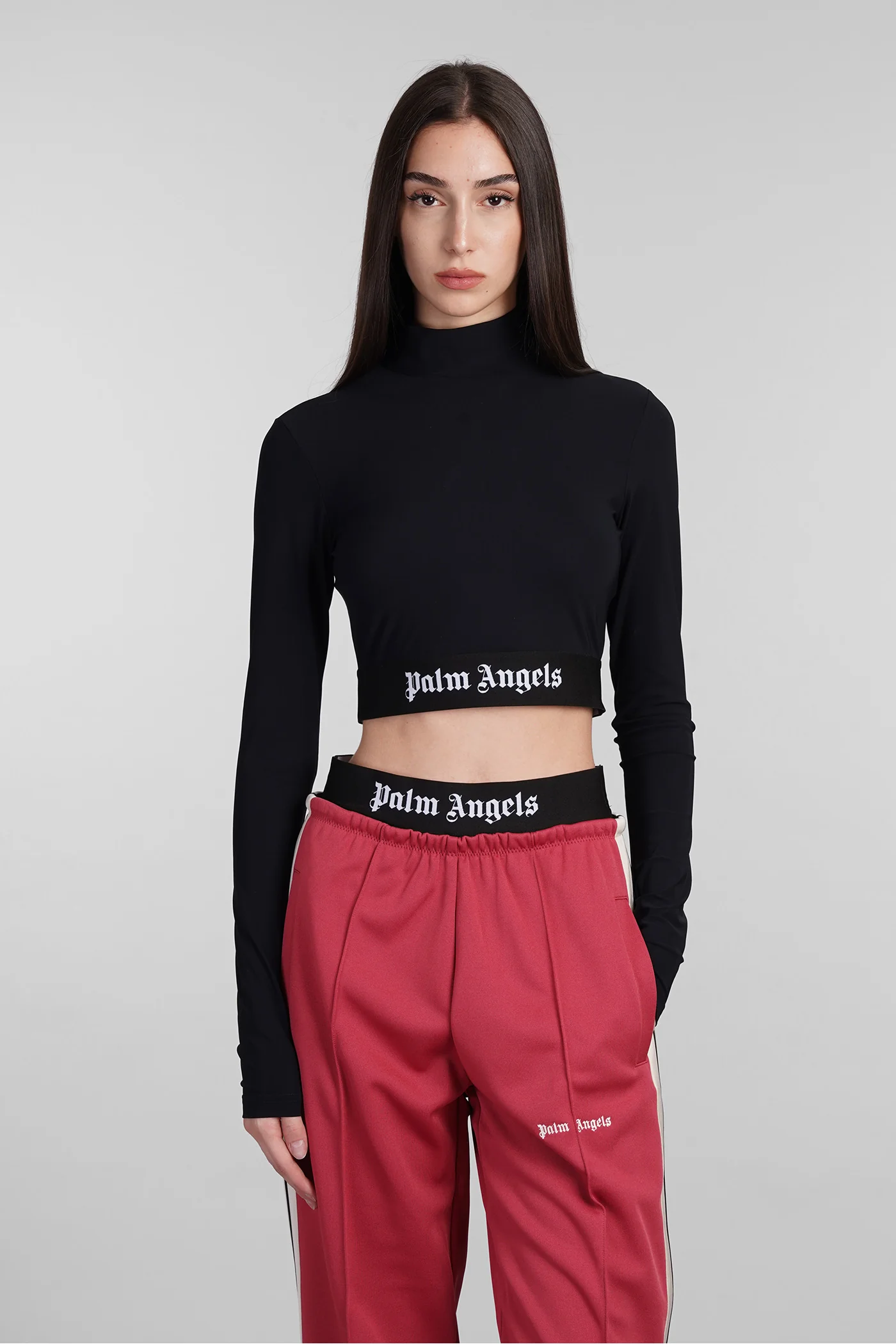 Topwear in black polyamide