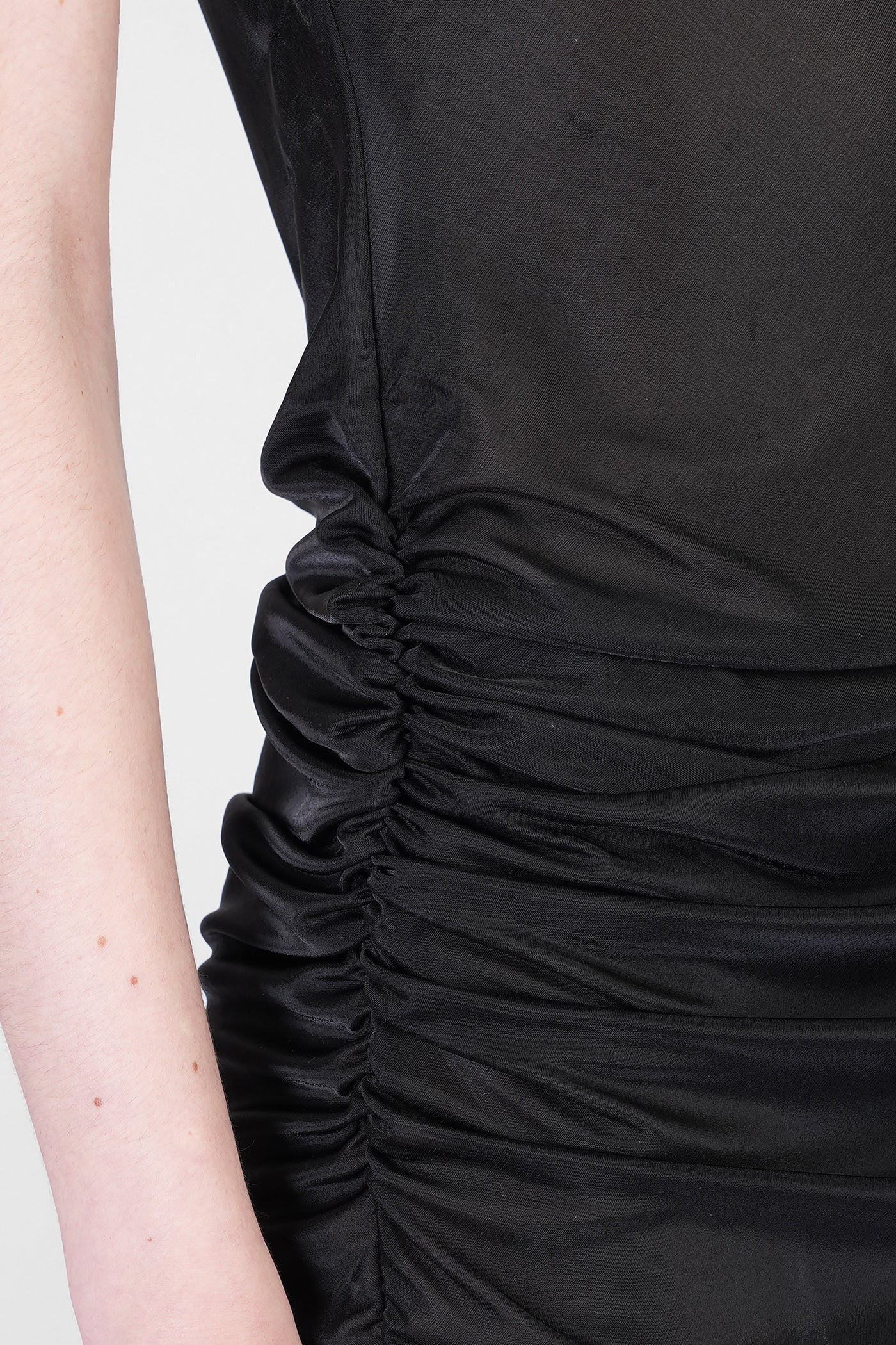 Corolla Long dress in black viscose - Image 5