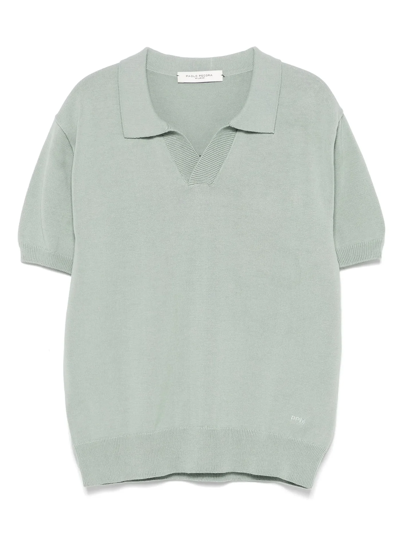 Polo in green cotton