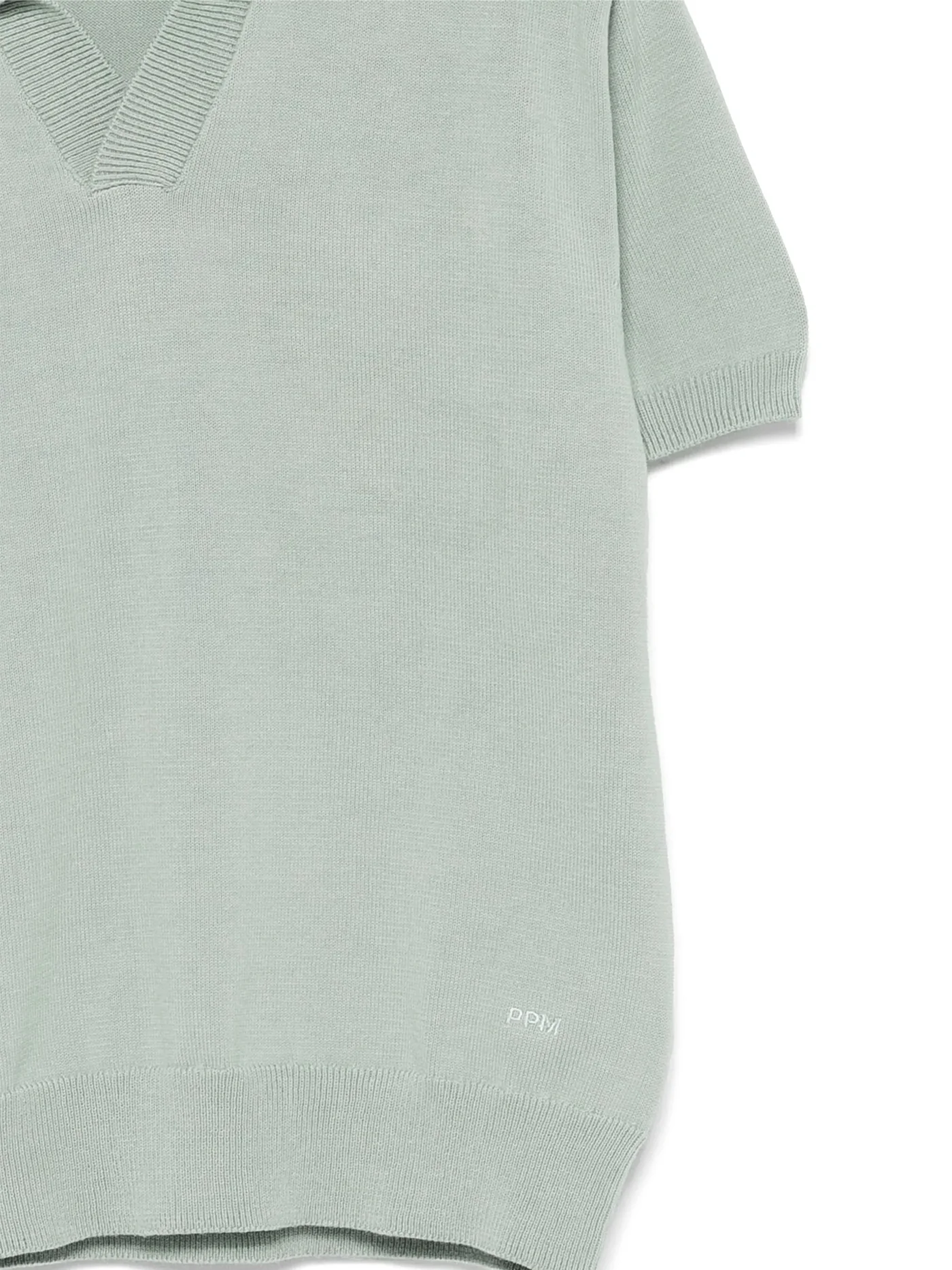 Polo in green cotton - Image 3