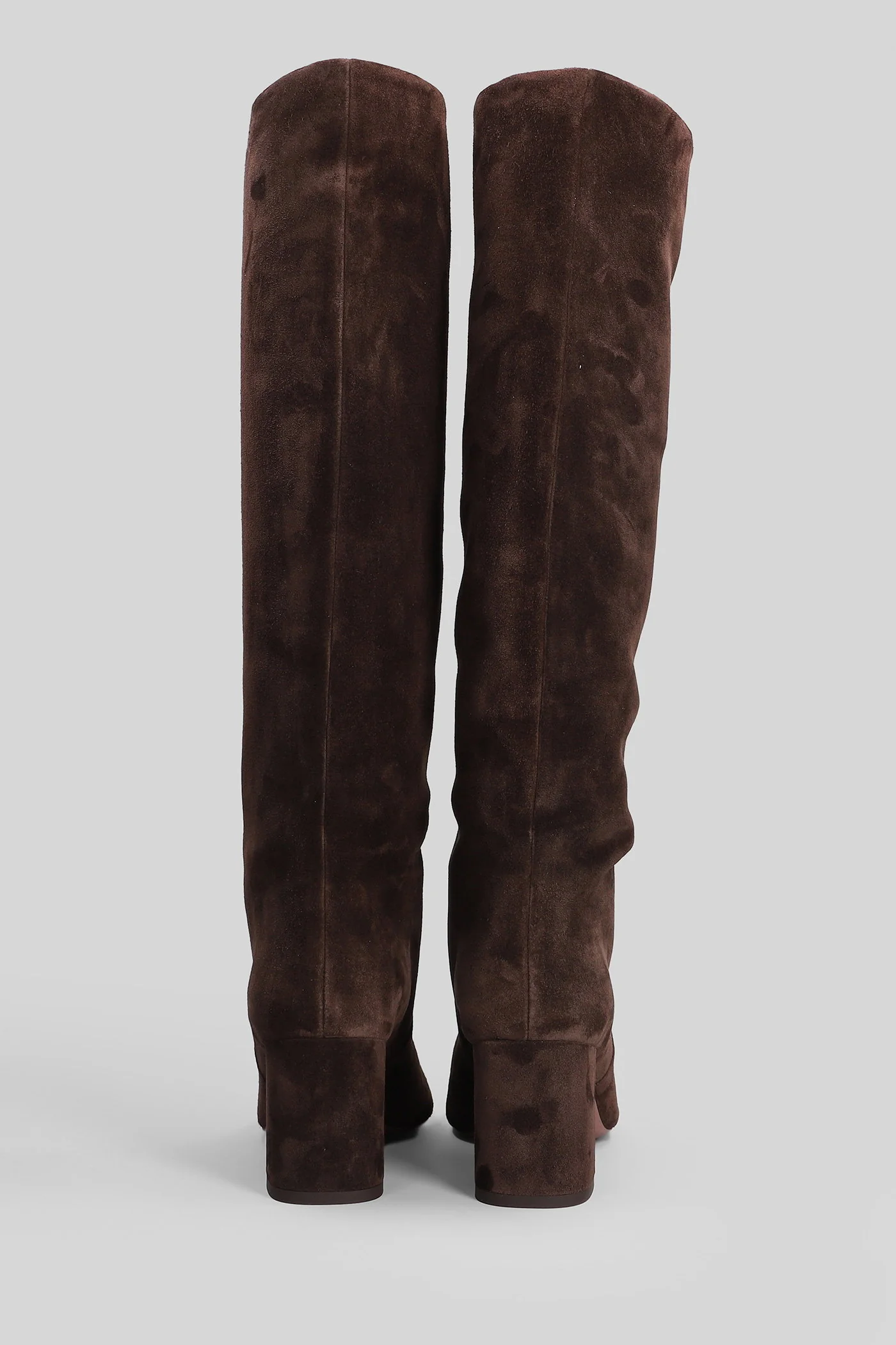 Anja Boot 70 High heels boots in brown suede - Image 4