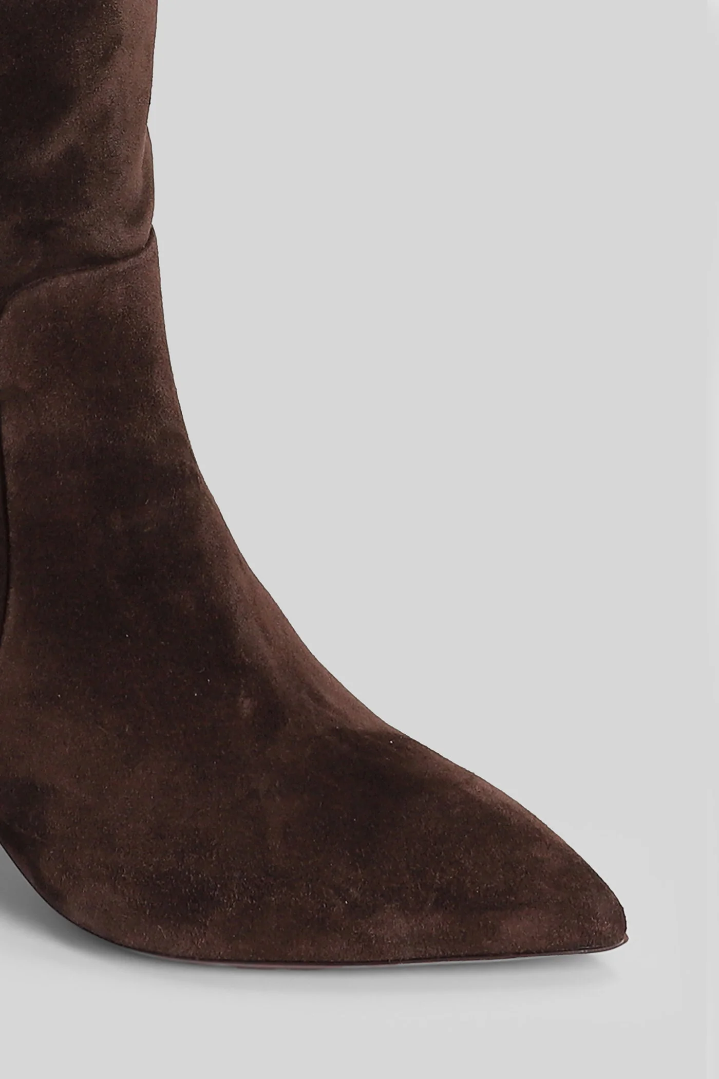 Anja Boot 70 High heels boots in brown suede - Image 5