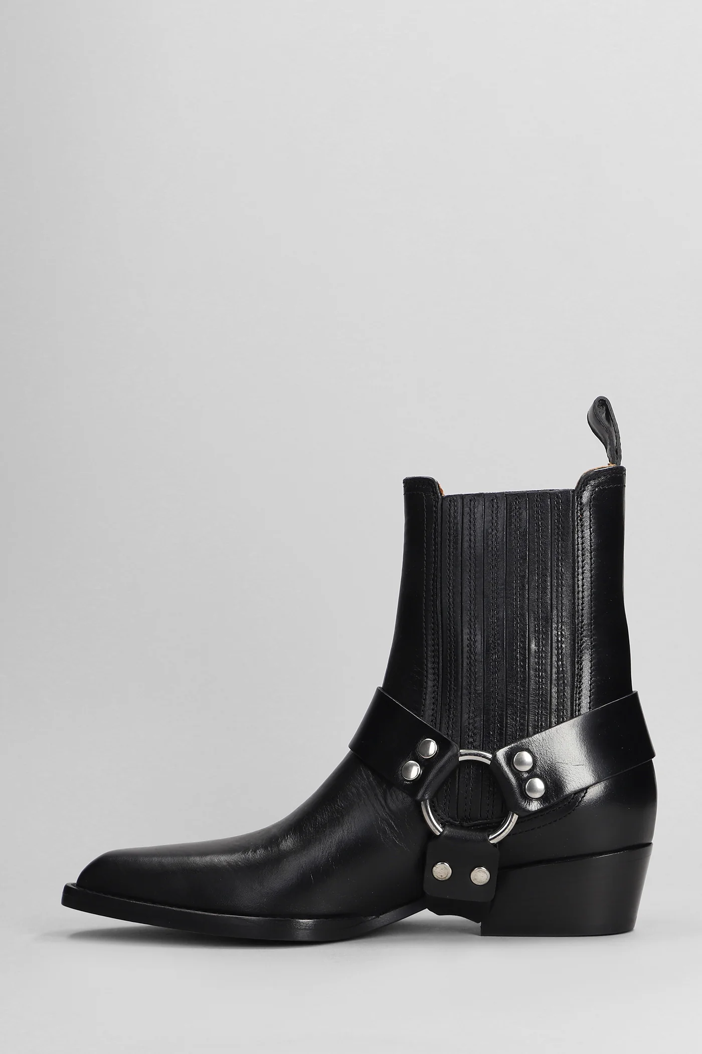 Helena Ankle Boot texan Ankle boots in black leather - Image 3