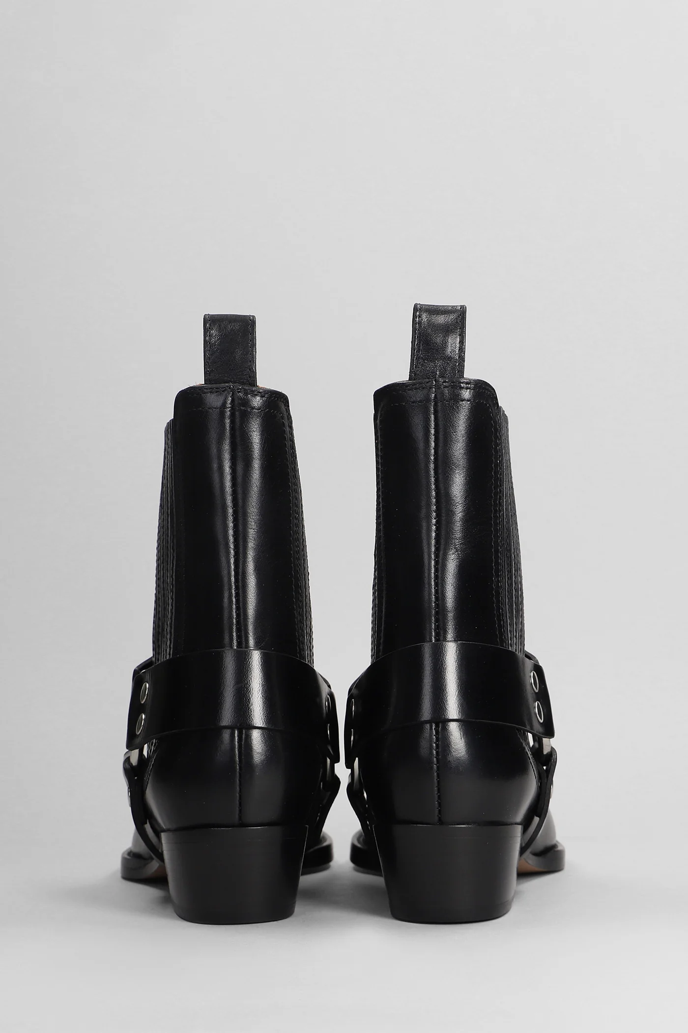 Helena Ankle Boot texan Ankle boots in black leather - Image 4
