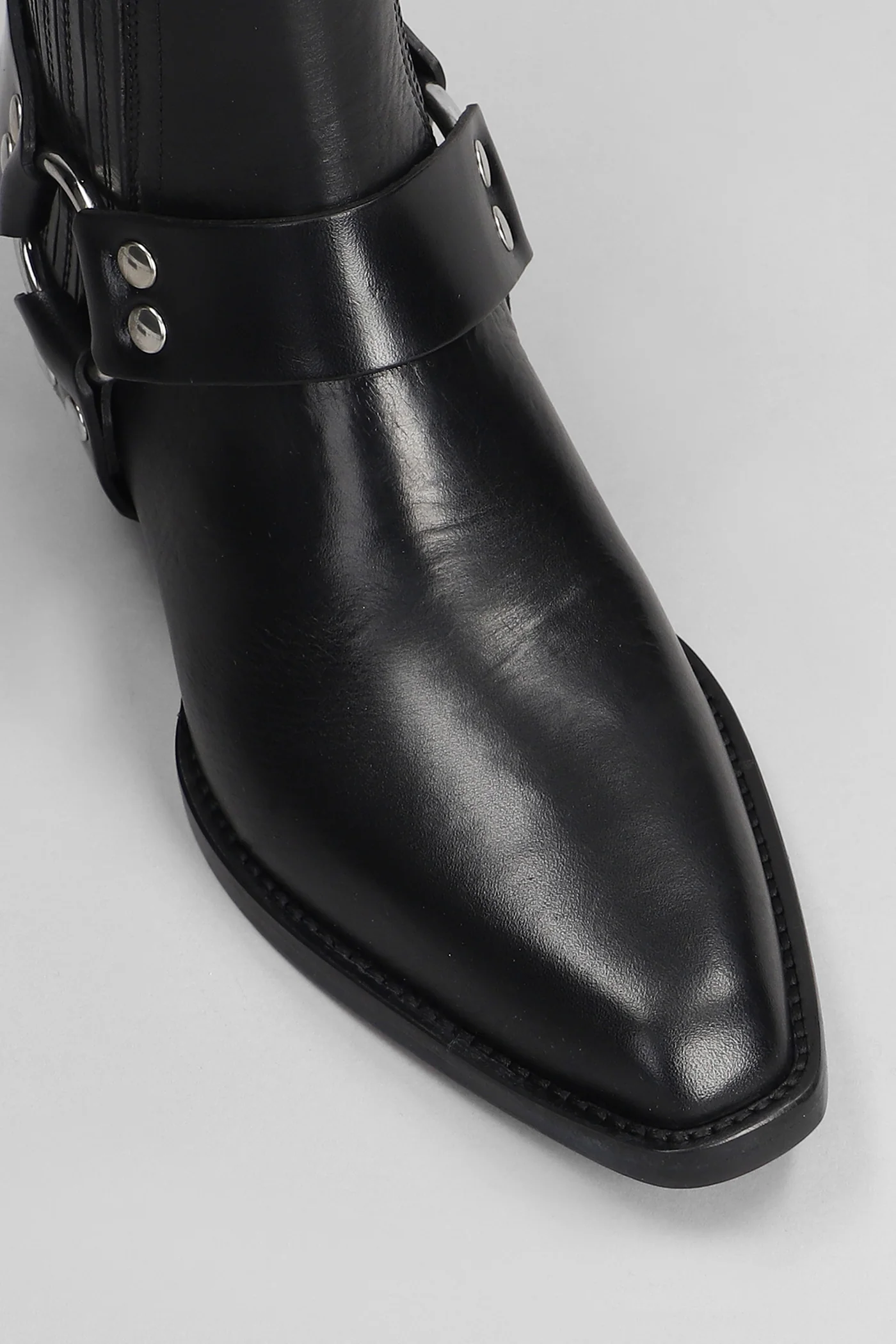 Helena Ankle Boot texan Ankle boots in black leather - Image 5