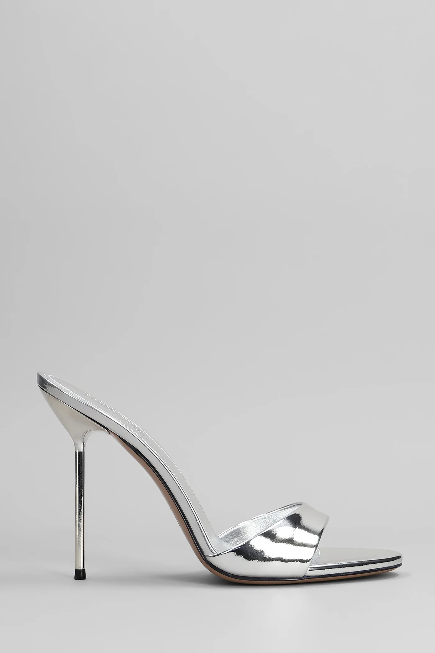 Lidia Mule Slipper-Mule in silver leather