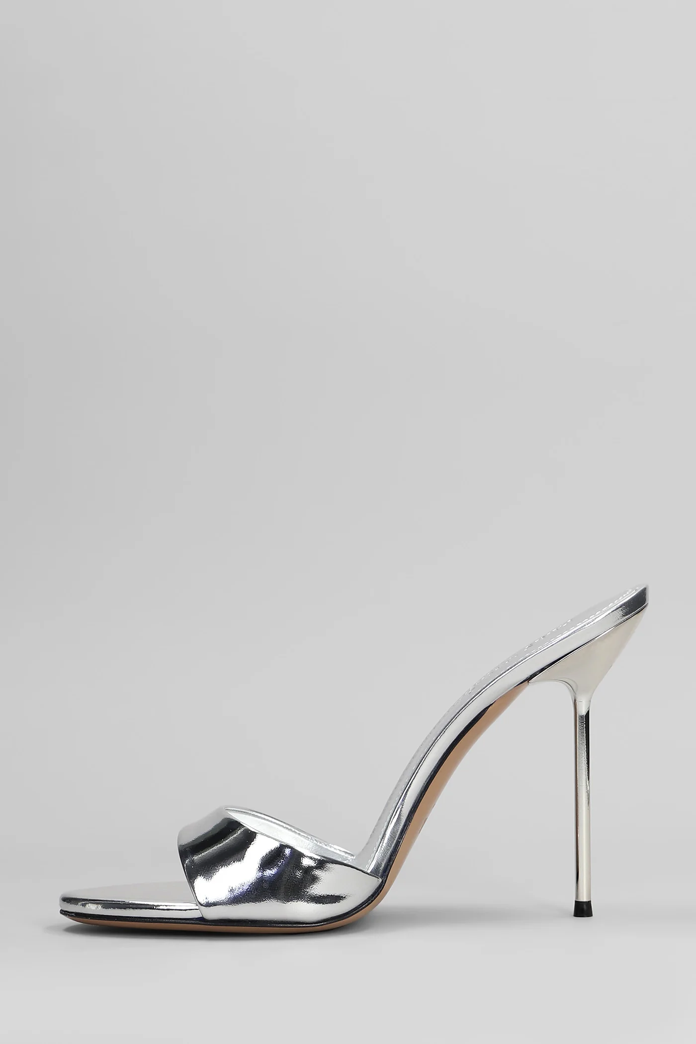 Lidia Mule Slipper-Mule in silver leather - Image 3