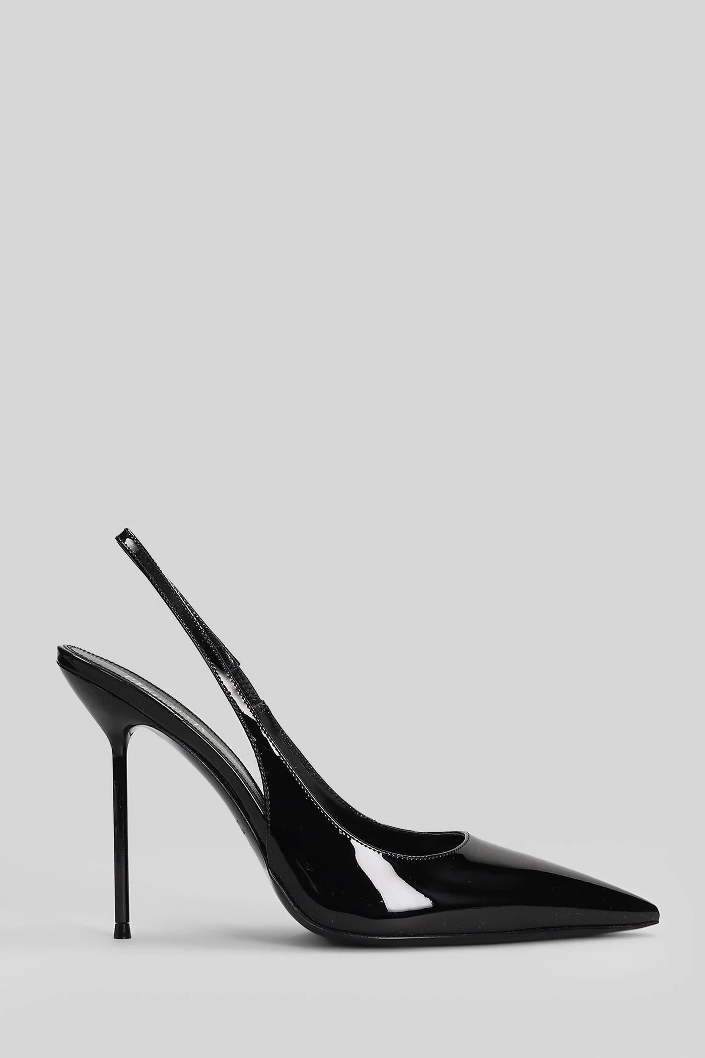 Lidia Slingback Pumps in black patent leather