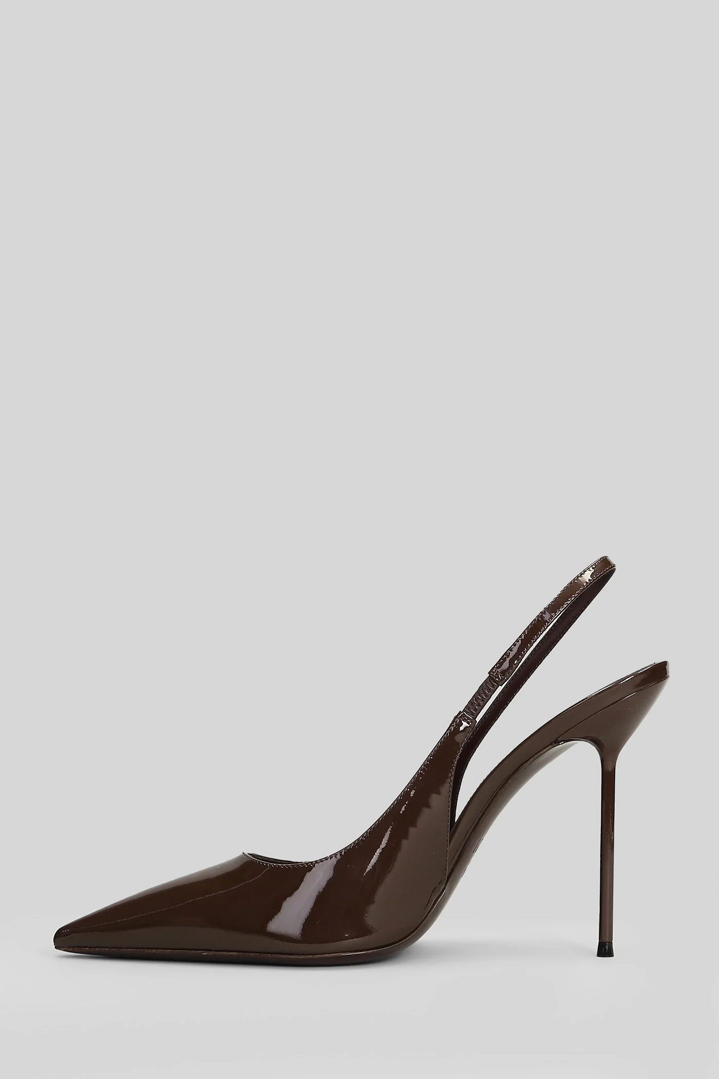 Lidia Slingback Pumps in brown patent leather - Image 3