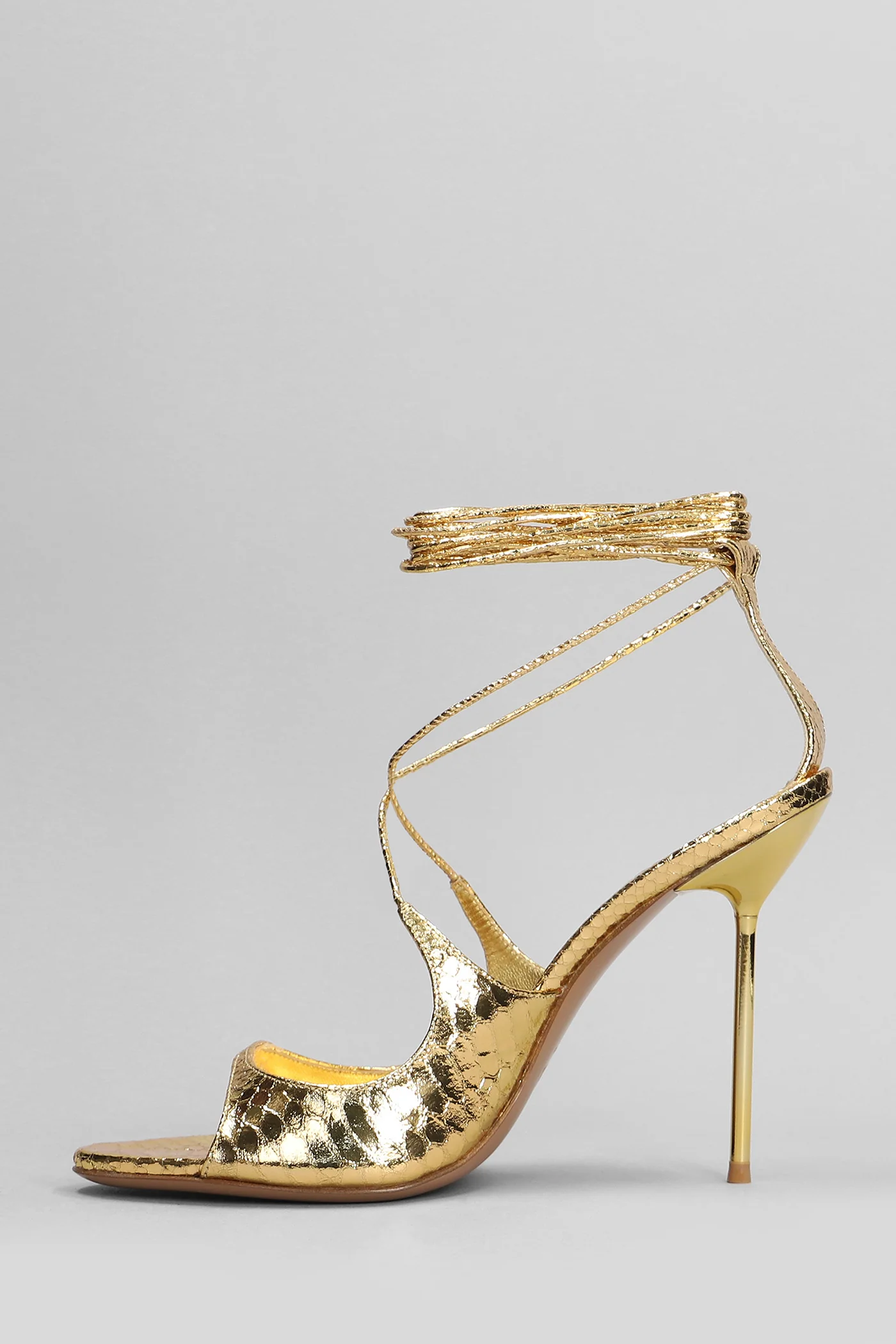 Loulou Sandals in gold leather - Image 3