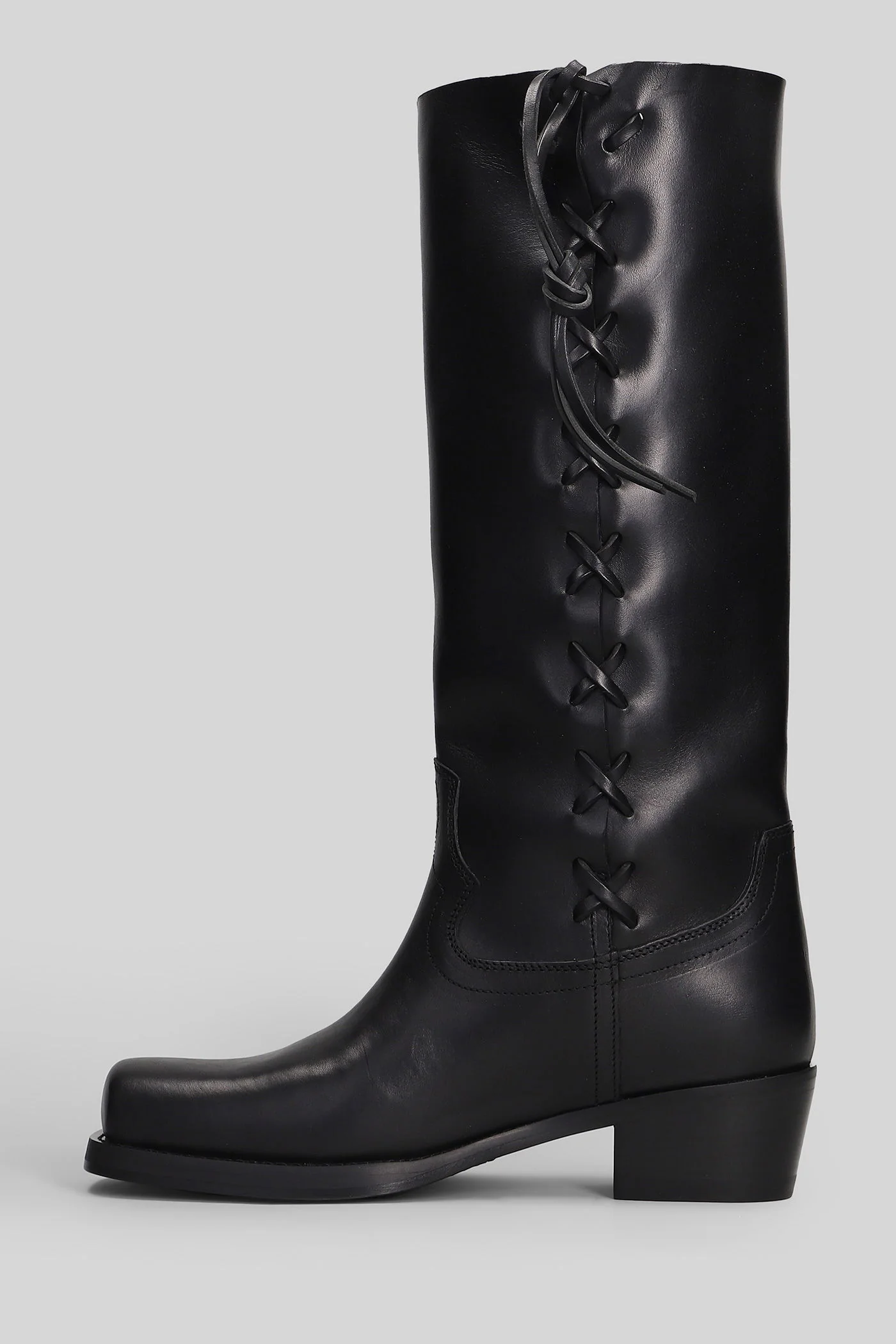 Roxanne boot High heels boots in black leather - Image 3