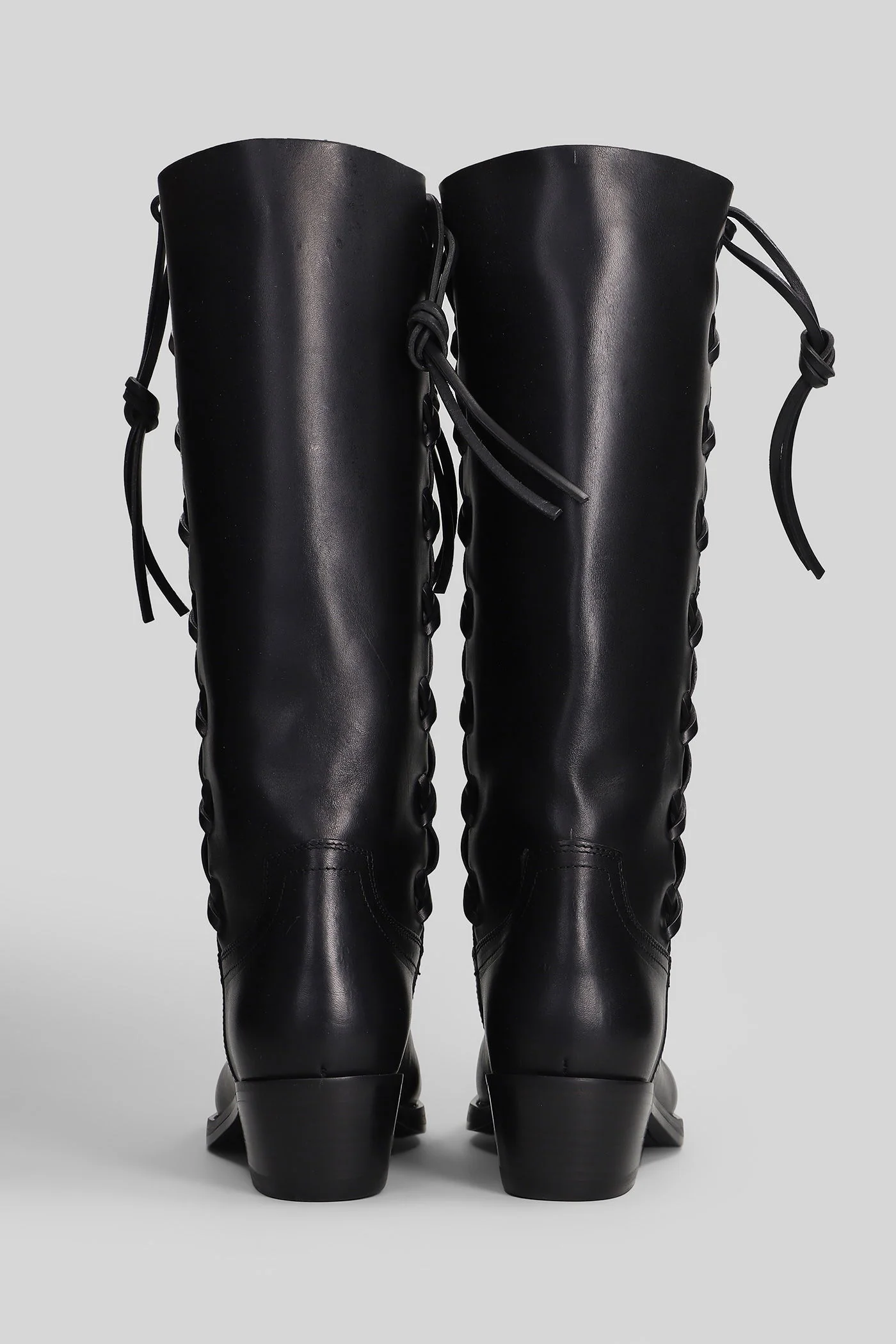 Roxanne boot High heels boots in black leather - Image 4