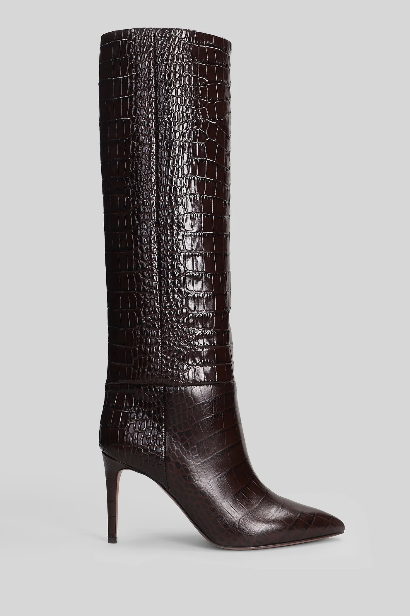 Stiletto Boot 85 High heels boots in brown leather