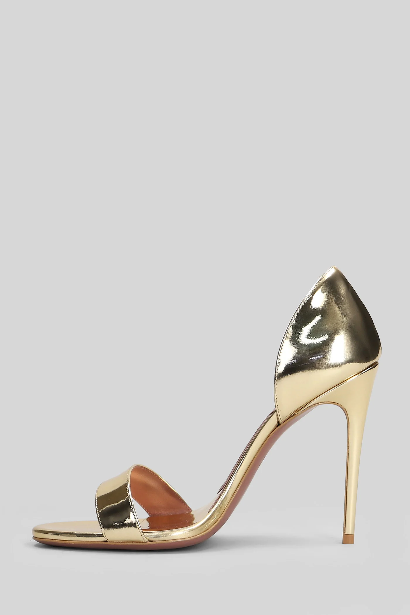 Vera Slingback 105 Sandals in gold leather - Image 3