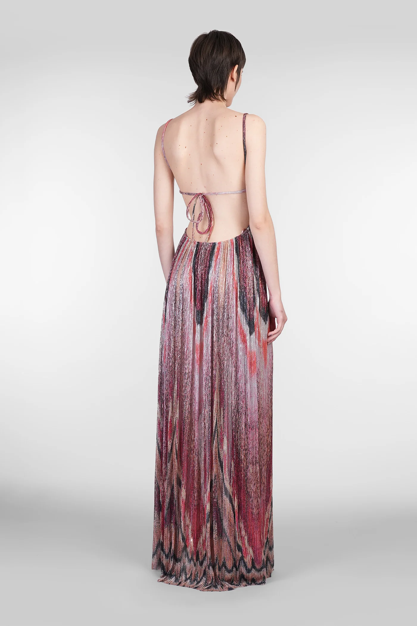 Long dress in multicolor polyamide - Image 3