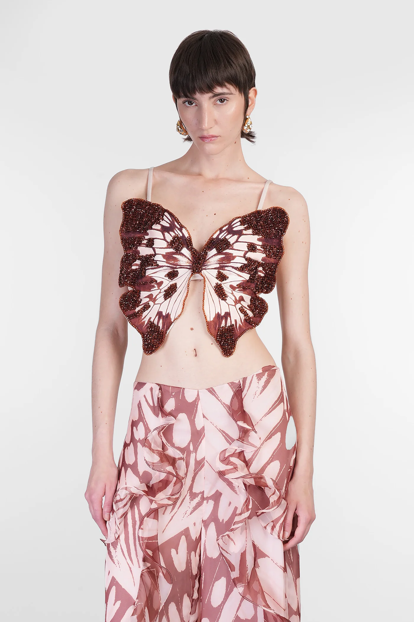 Topwear in beige polyester