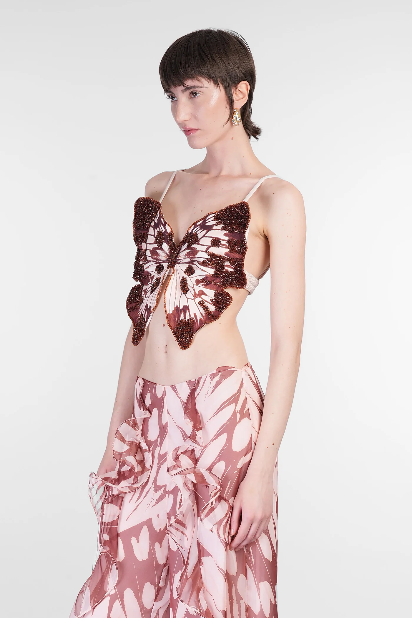 Topwear in beige polyester - Image 4