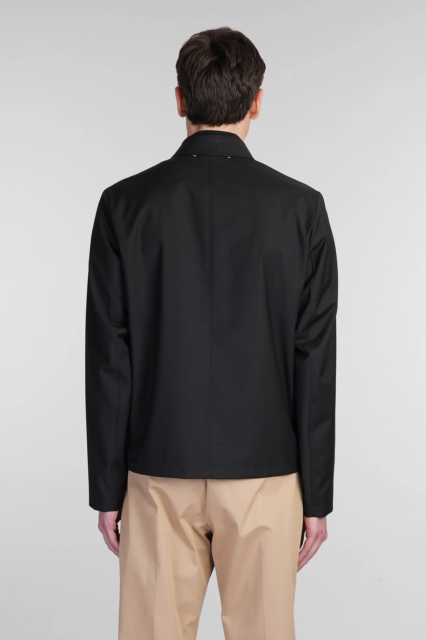 Casual jacket in black wool - Image 3