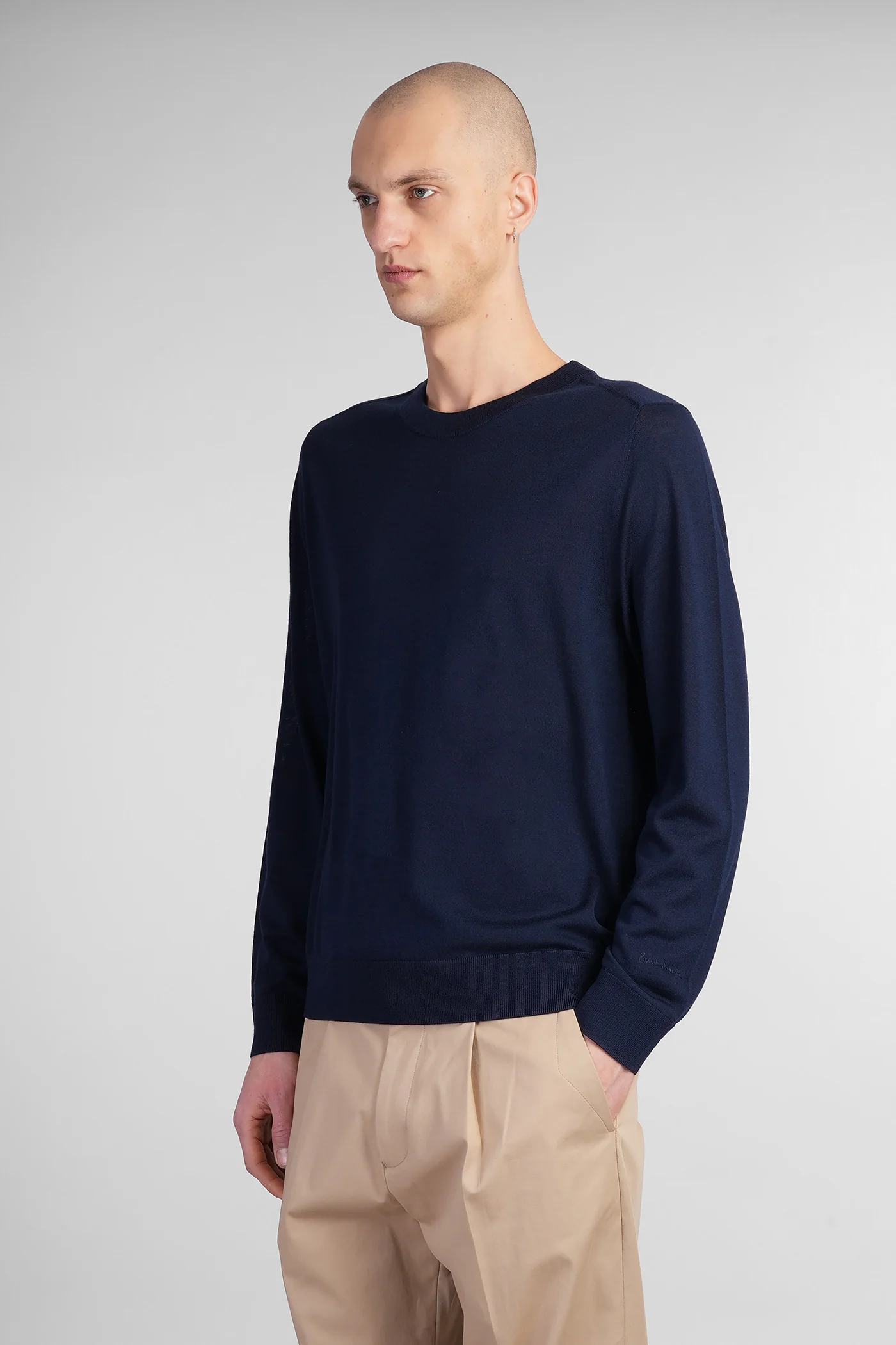 Knitwear in blue wool - Image 3