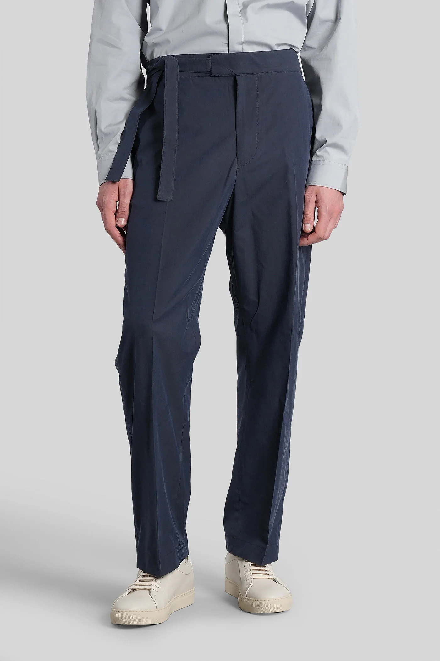 Pants in blue cotton