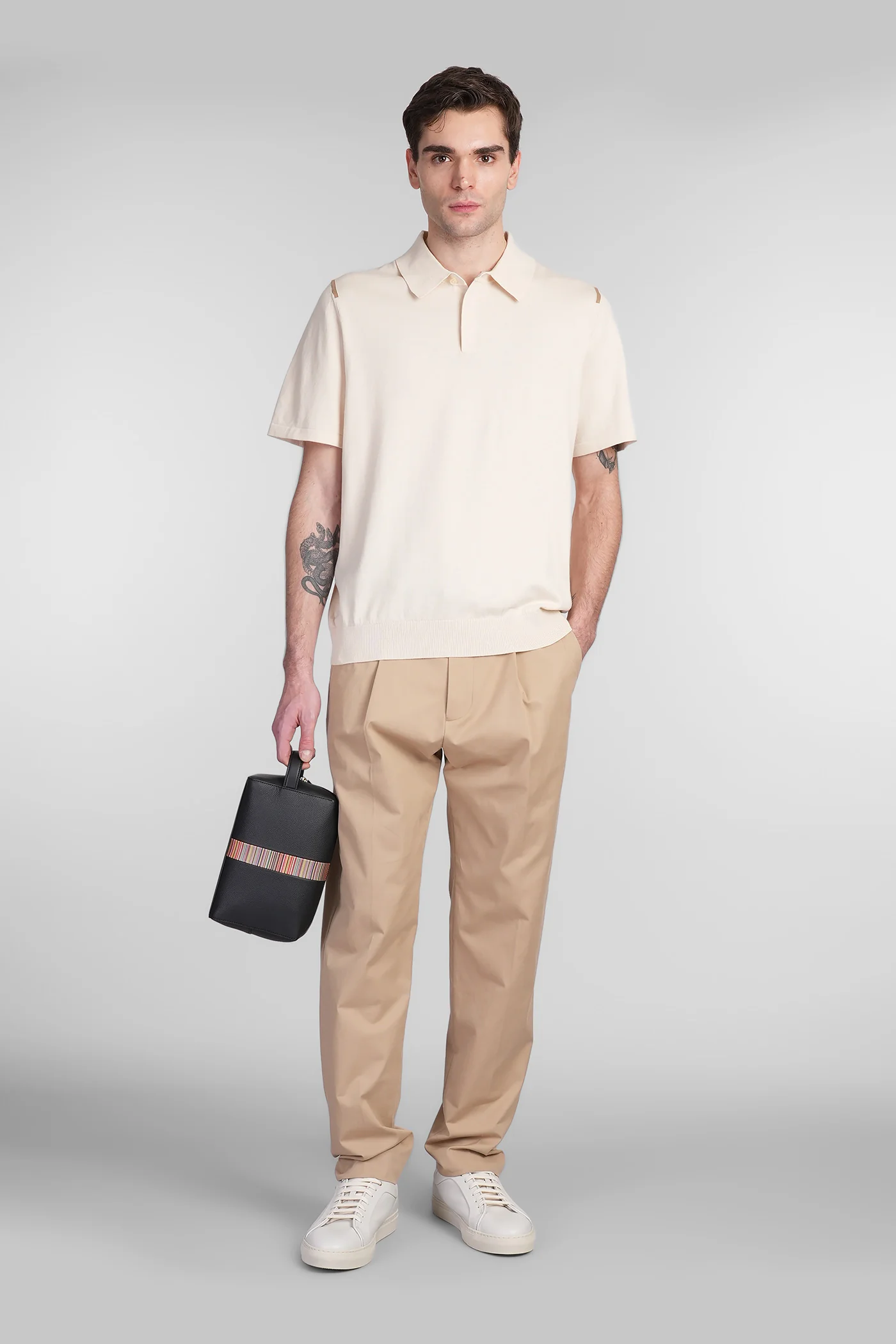 Polo in beige cotton - Image 2