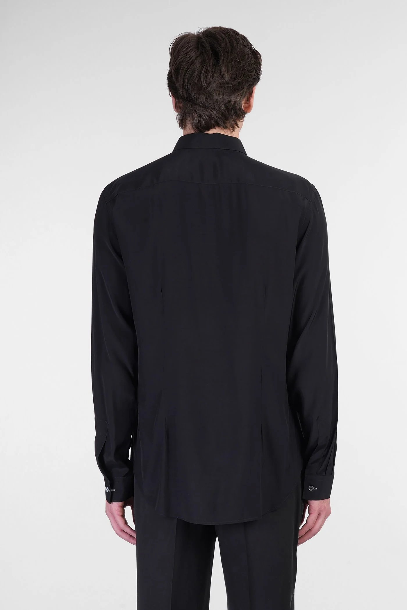 Shirt in black viscose - Image 3