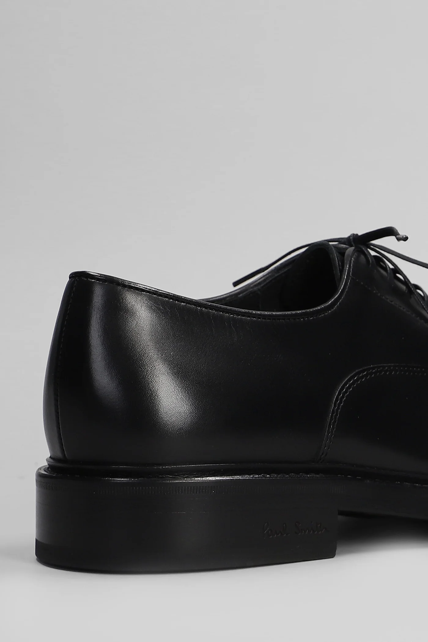Soloman Lace up shoes in black leather - Image 5