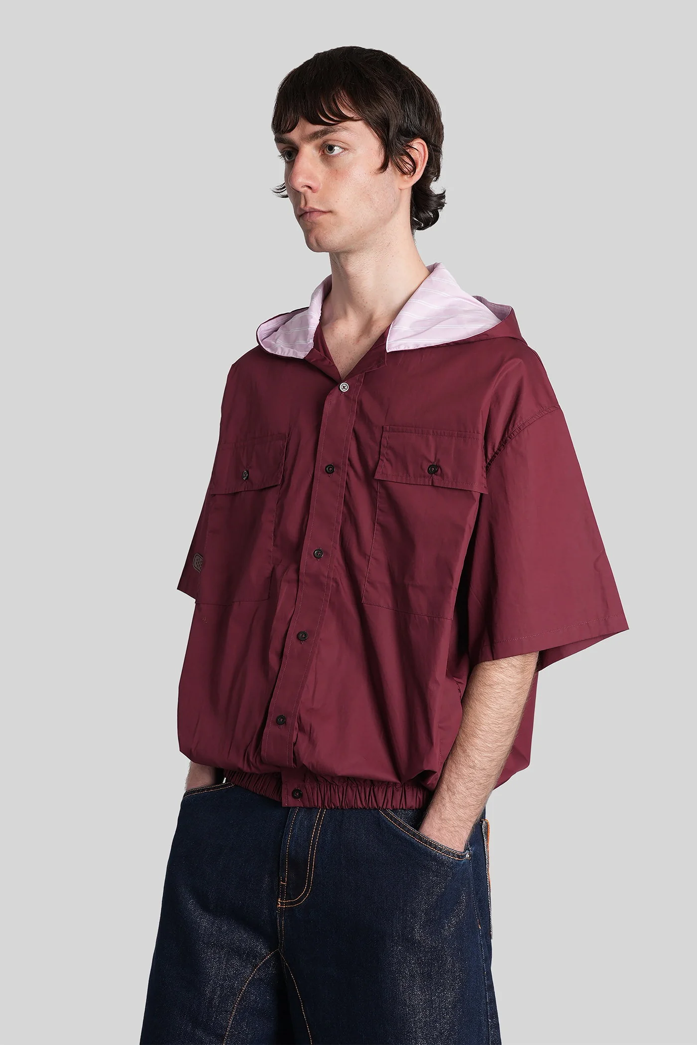 Far Shirt in red cotton - Image 4