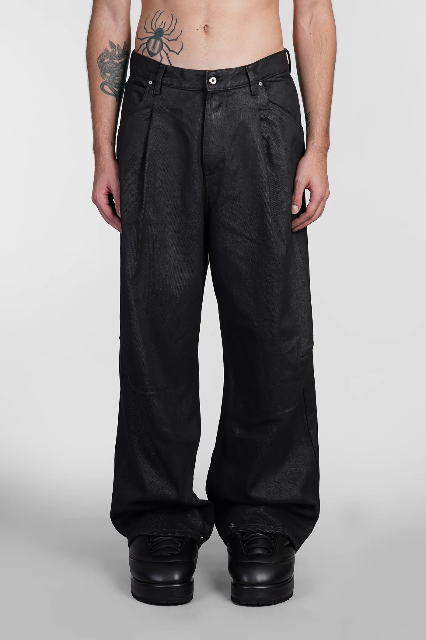 Fat angelo Pants in black cotton