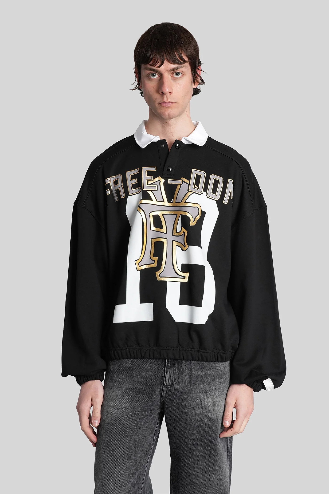 Polo swtr Polo in black cotton