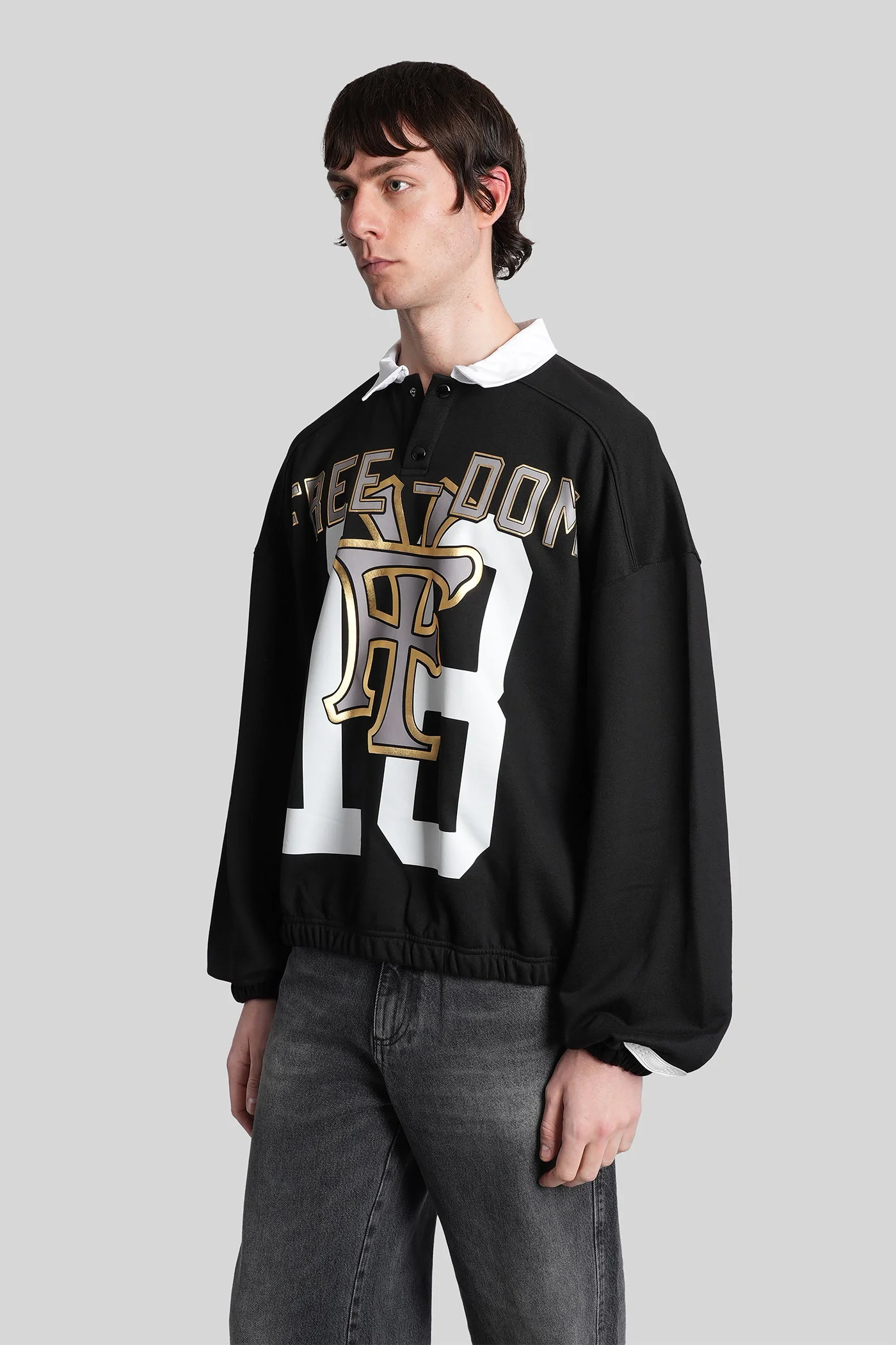 Polo swtr Polo in black cotton - Image 4