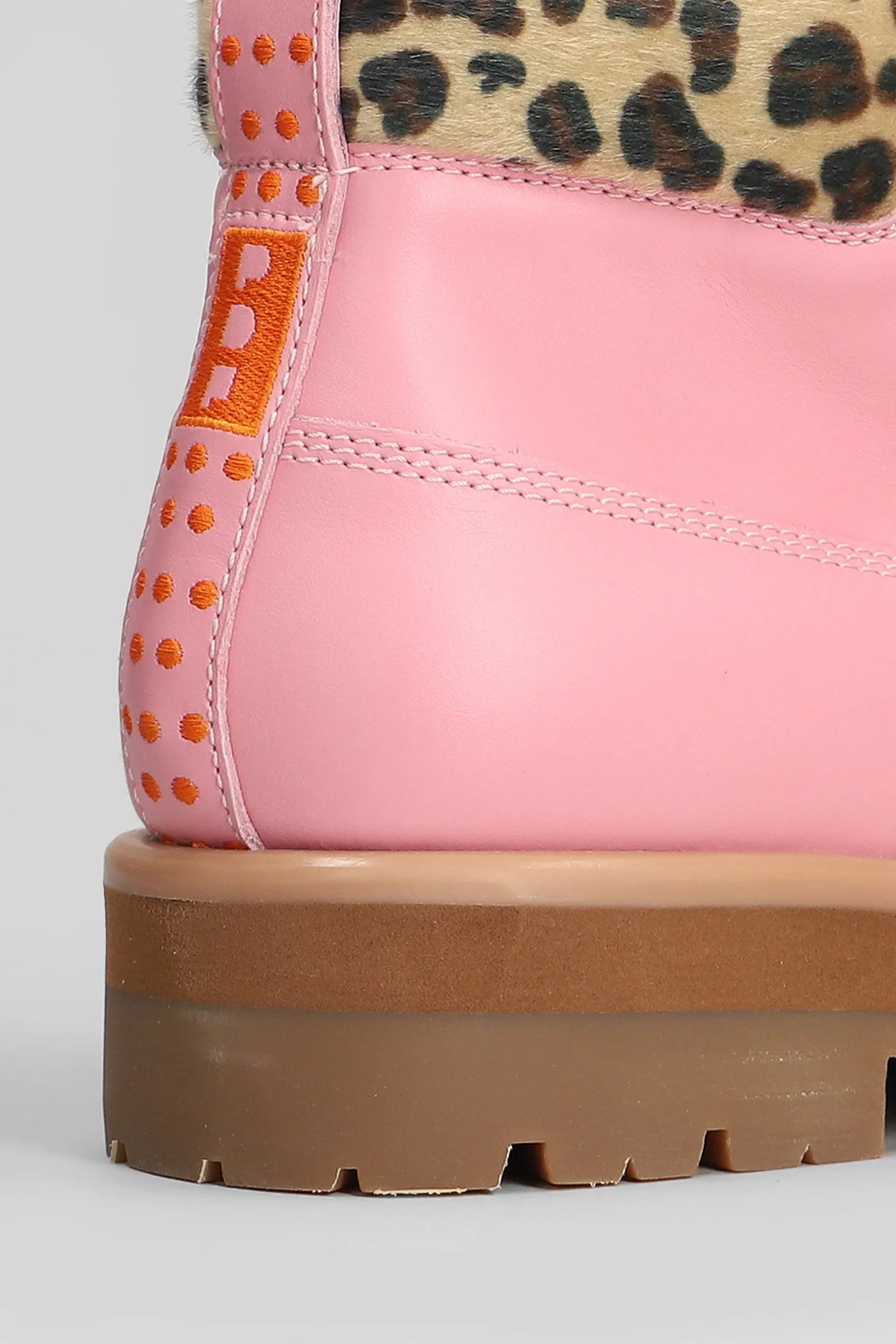 Strada low Ankle boots in rose-pink leather - Image 5