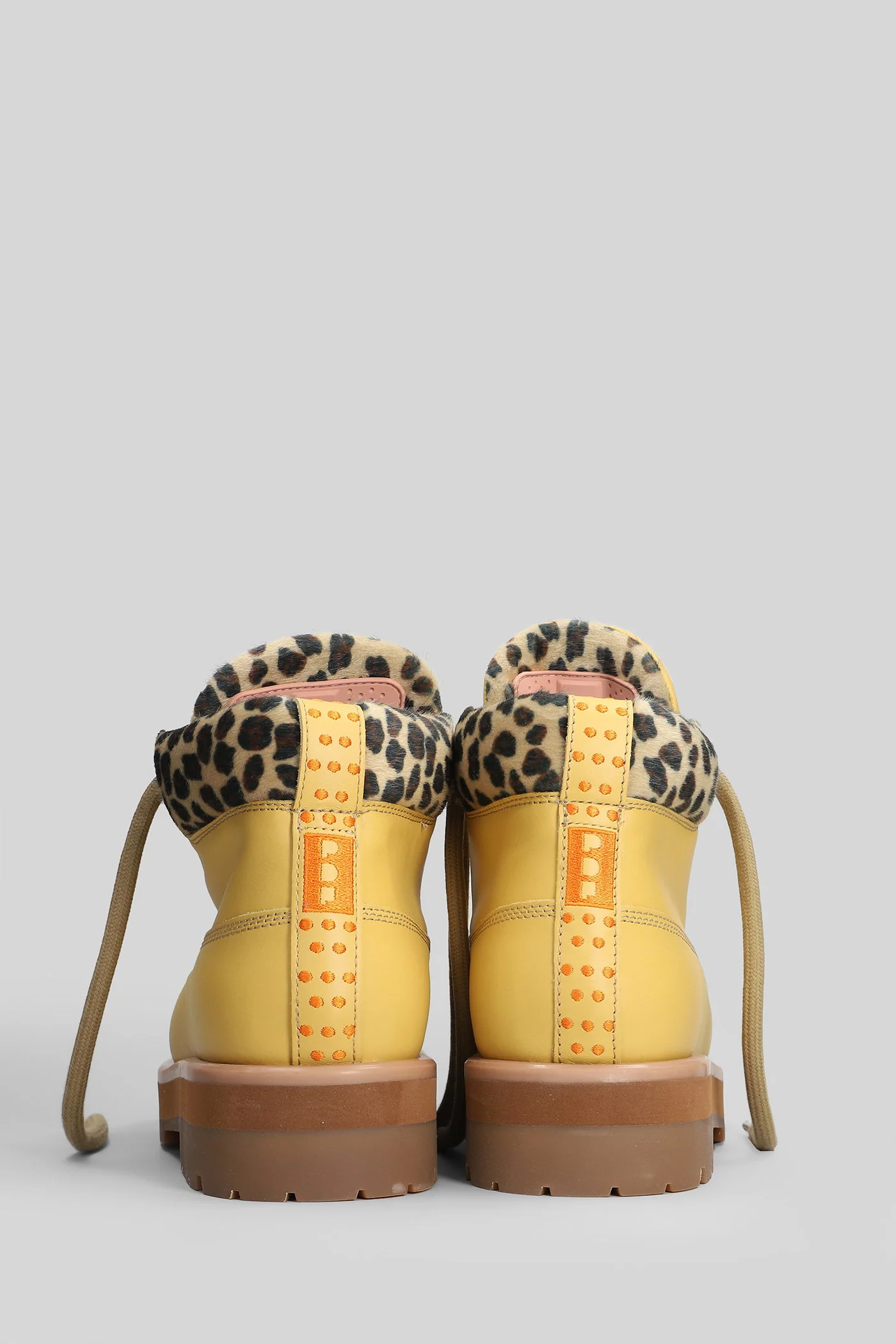 Strada low Ankle boots in yellow leather - Image 4
