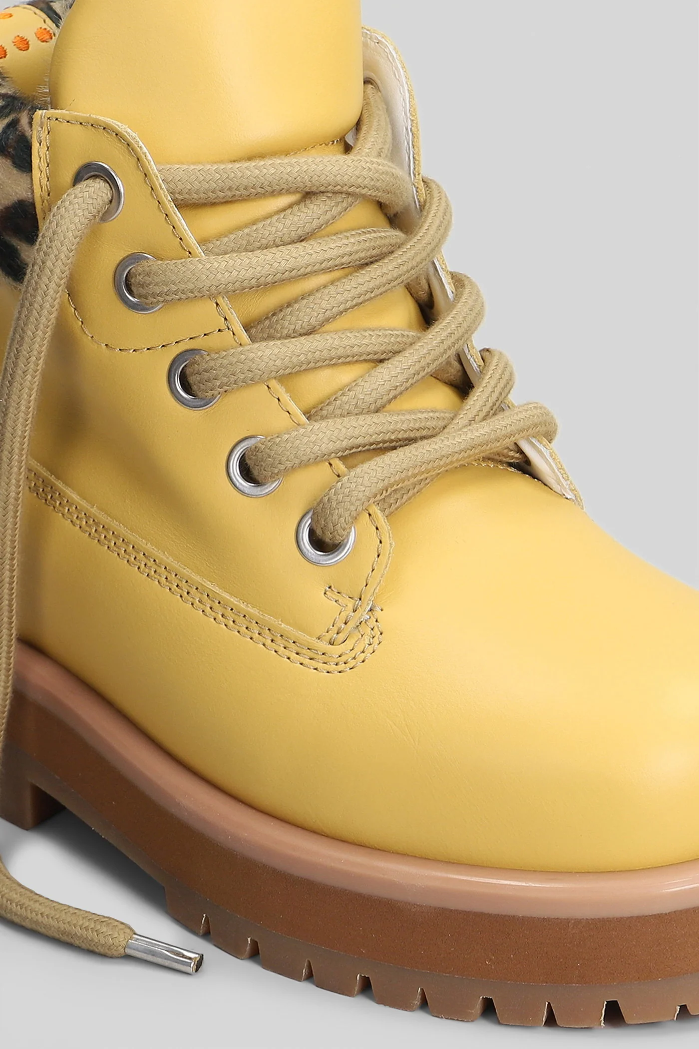 Strada low Ankle boots in yellow leather - Image 5