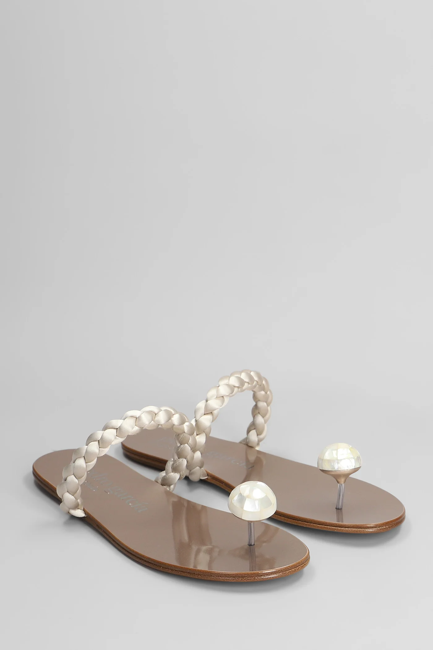Pipa Flats in white satin - Image 2