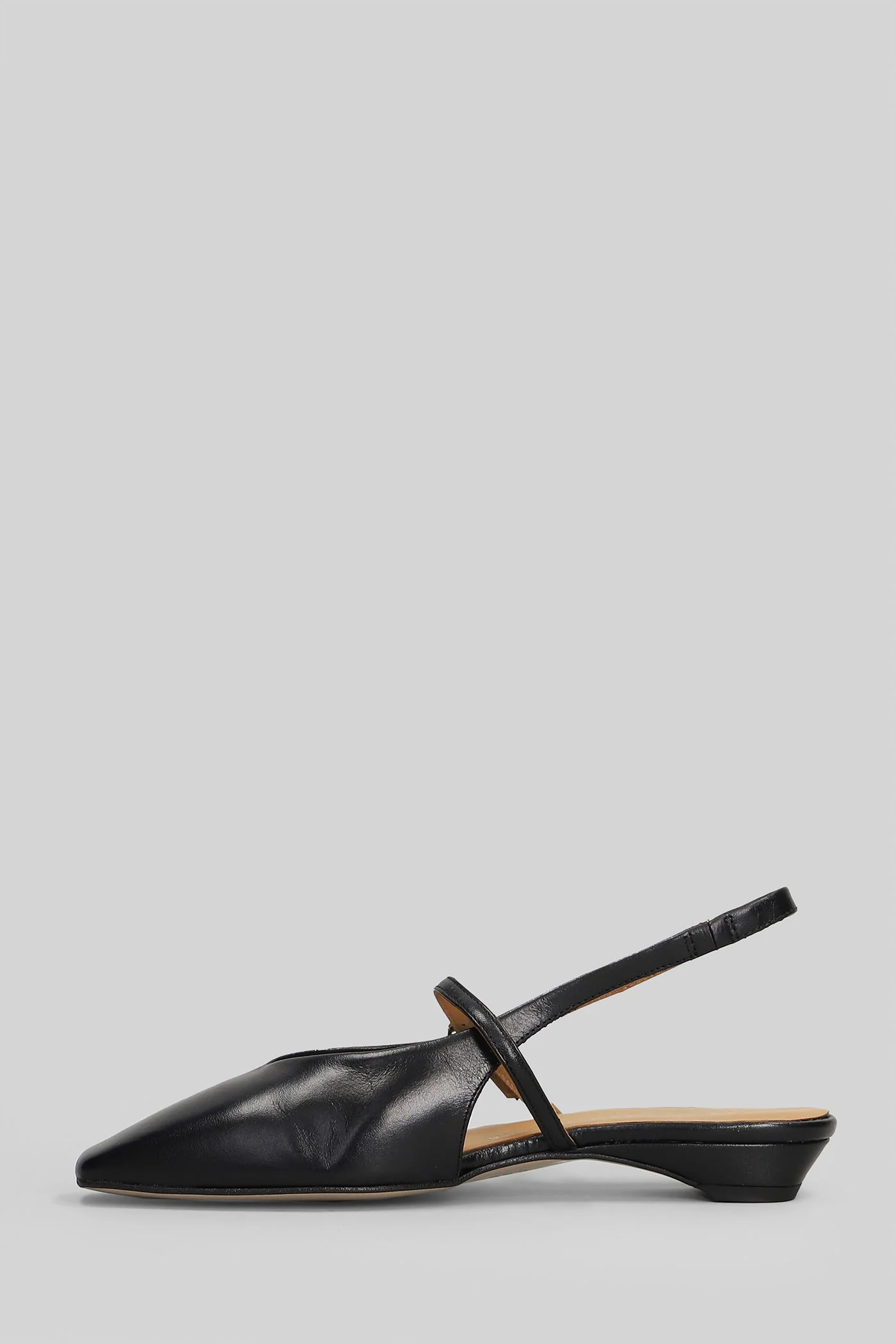 Ballet flats in black leather - Image 3
