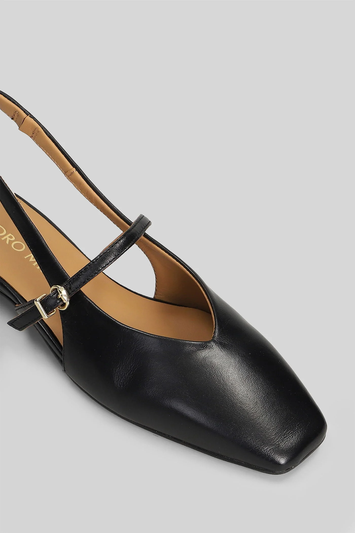 Ballet flats in black leather - Image 5