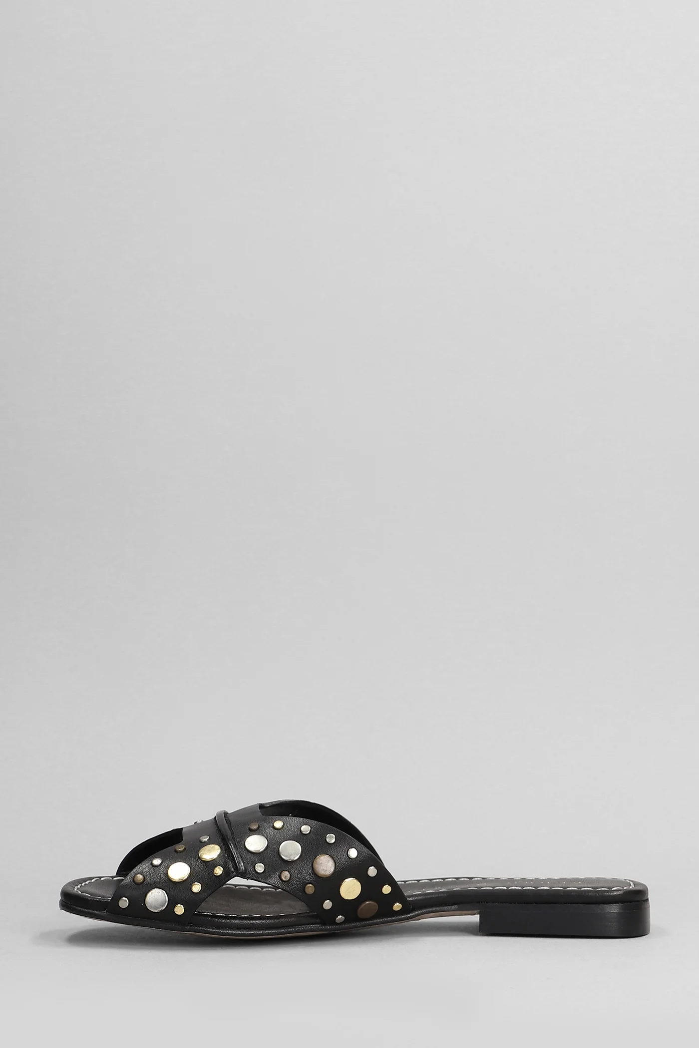 Flats in black leather - Image 3