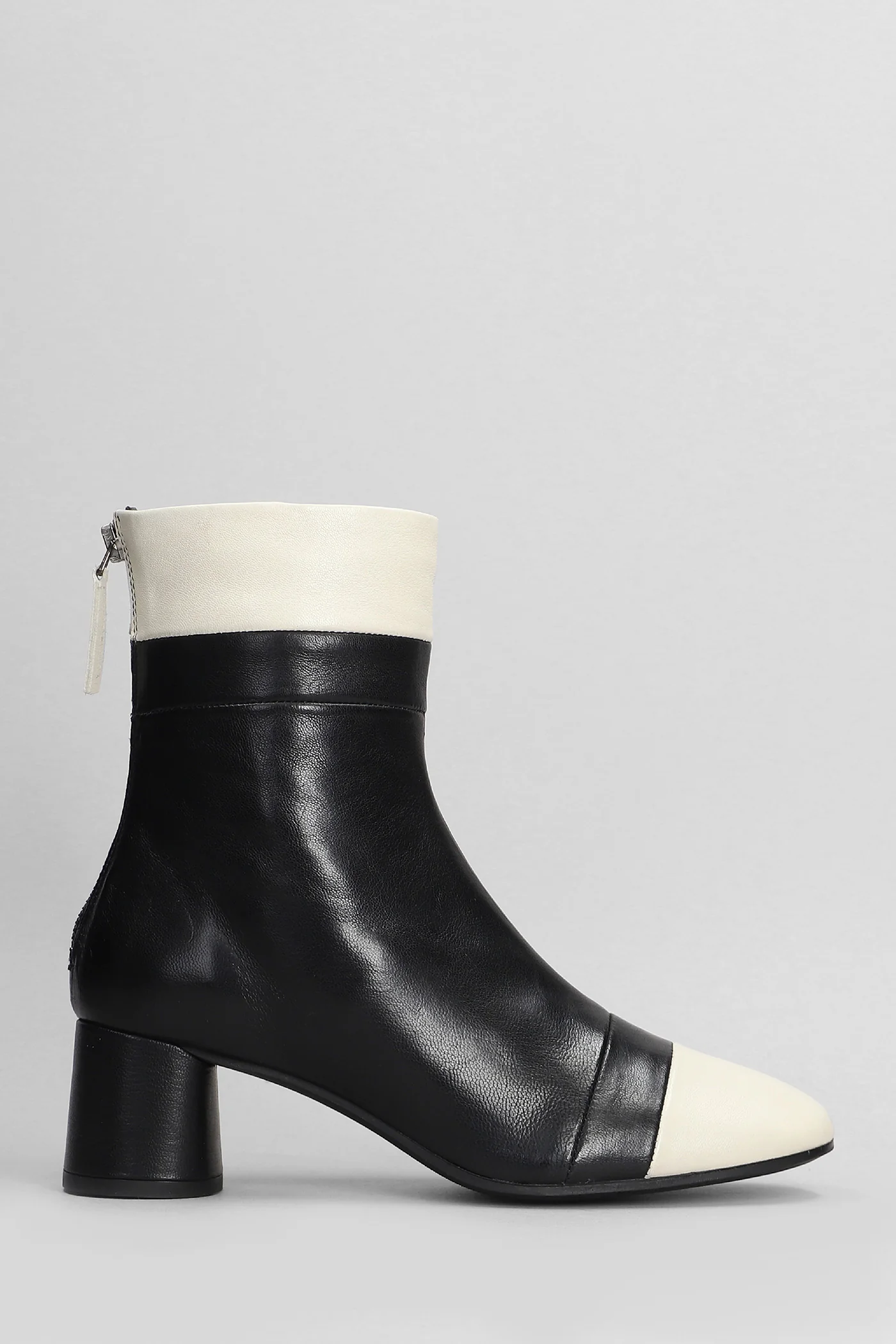 High heels Ankle boots in black leather
