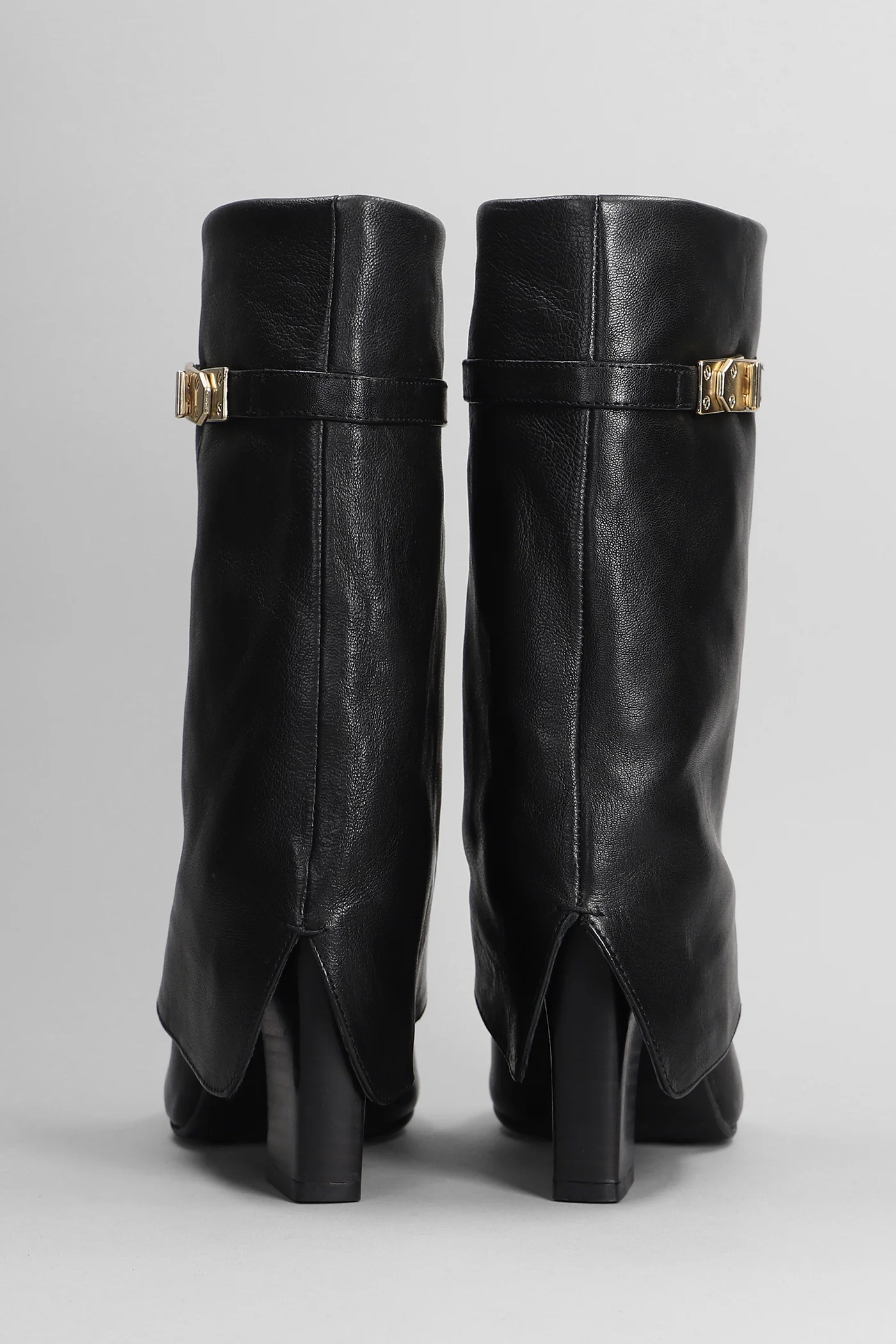 High heels Ankle boots in black leather - Image 4